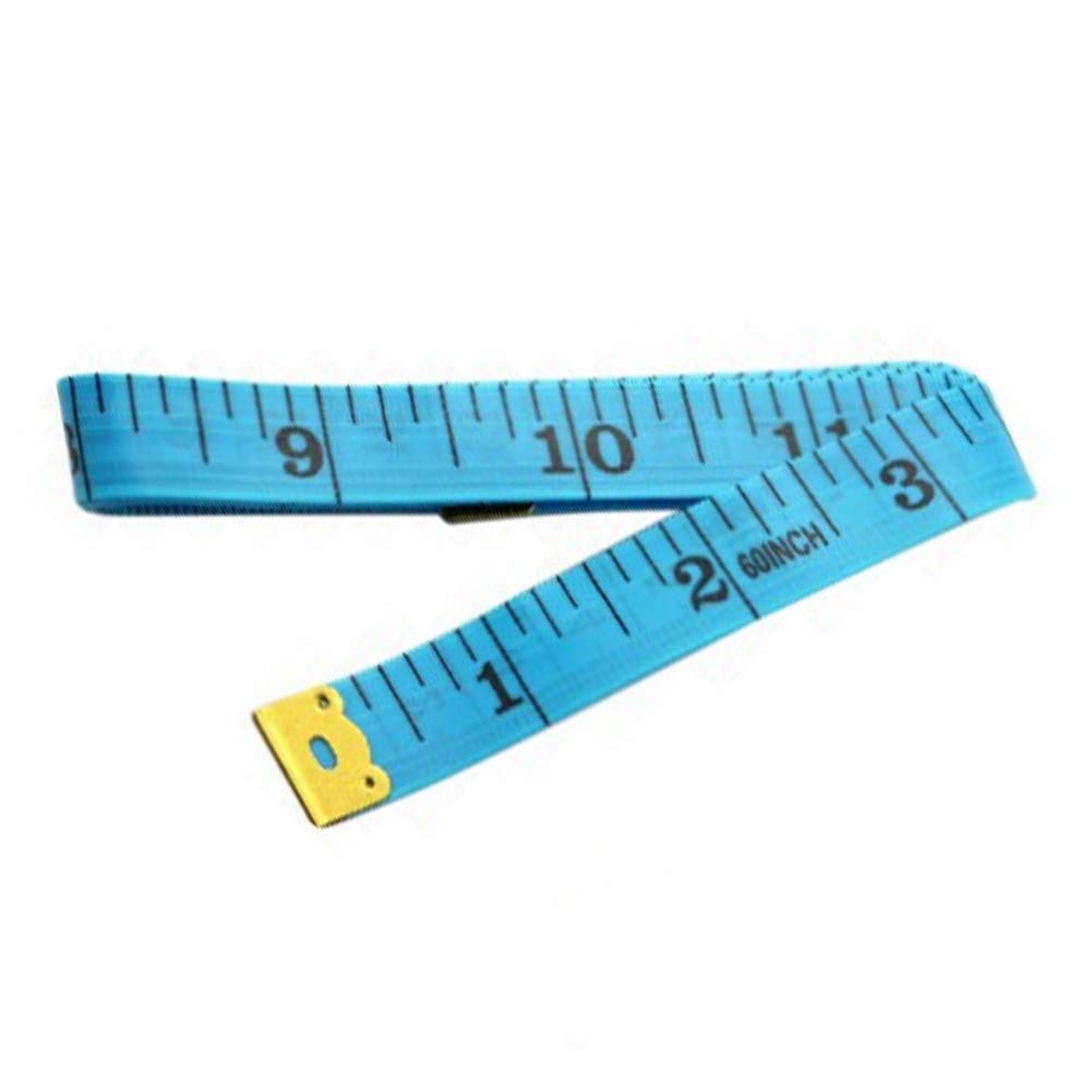 60-inch Soft Tape Measure with Double Scale - Flexible Body Sewing Ruler for Weight Loss, Medical Measurements & Tailoring | Centimeter & Inch Markings | Durable Vinyl Material (Blue) - Perfect for Fitness Tracking, Sewing Projects & Body Measurements
