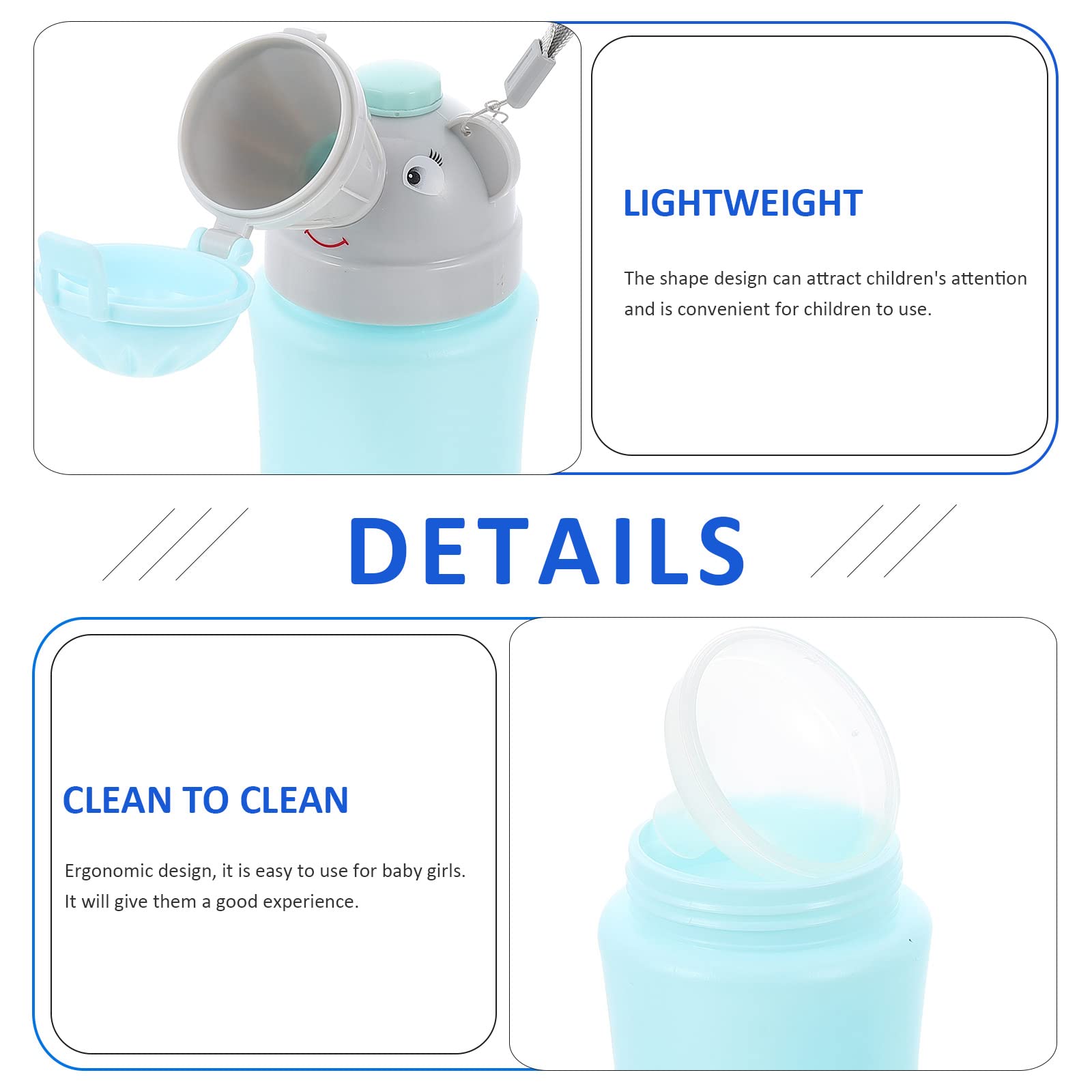 Portable Travel Urinal for Kids - Emergency Car Potty for Boys & Girls - Camping, Road Trips & Pee Training - Leak-Proof & Compact Design