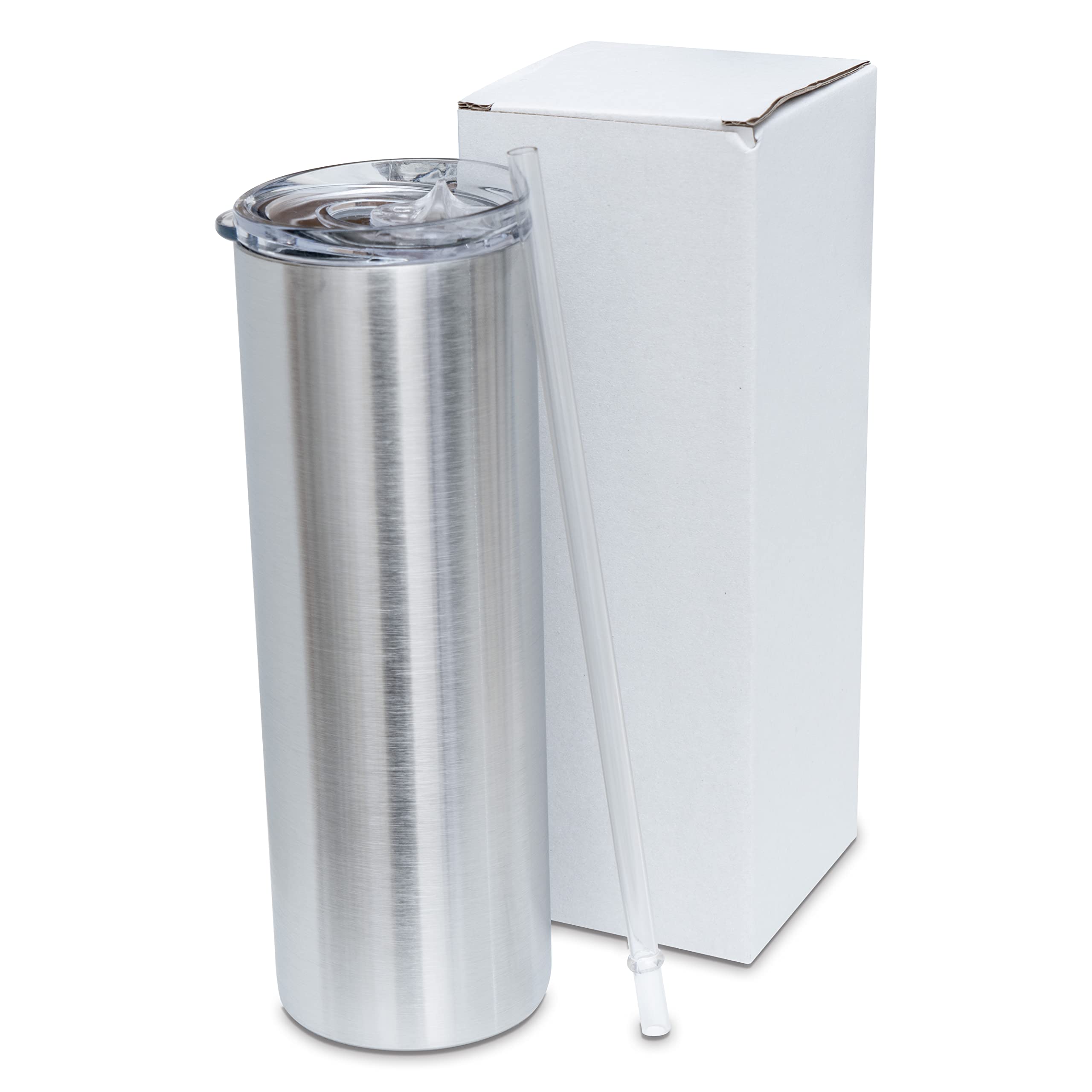 Makerflo 30 oz Skinny Stainless Steel Detash Tumbler with Lid & Straw - Bulk Pack of 25 | DIY Craft Ready for Epoxy, UV DTF, Vinyl & Laser Engraving | Perfect for Personalized Gifts, Promotional Items & Custom Drinkware for Weddings, Parties & Corporate Events