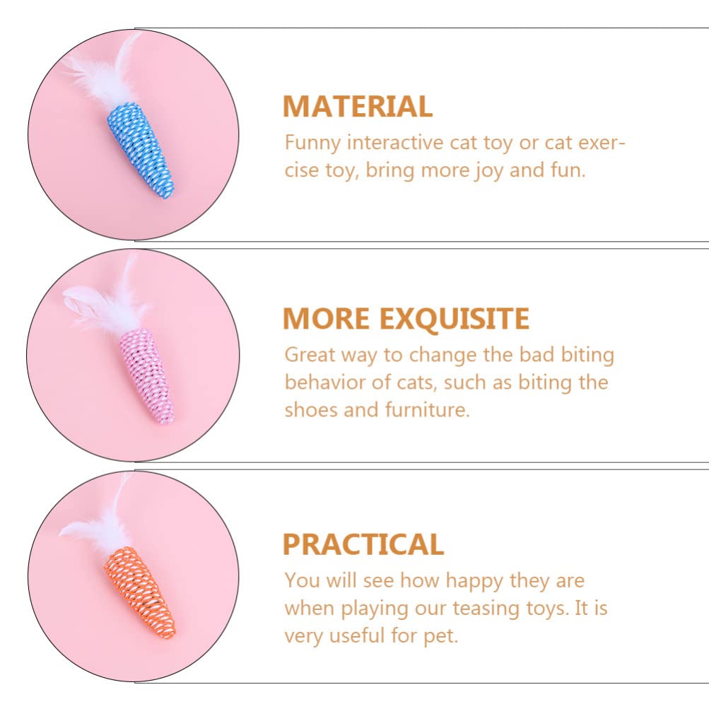 Balacoo 4-Pack Cat Carrot Chew Toys - Dental Chew Ball & Braided Rope Catnip Toys for Kittens and Small Dogs - Interactive Indoor Play, Teething Relief, and Stress Relief for Pets