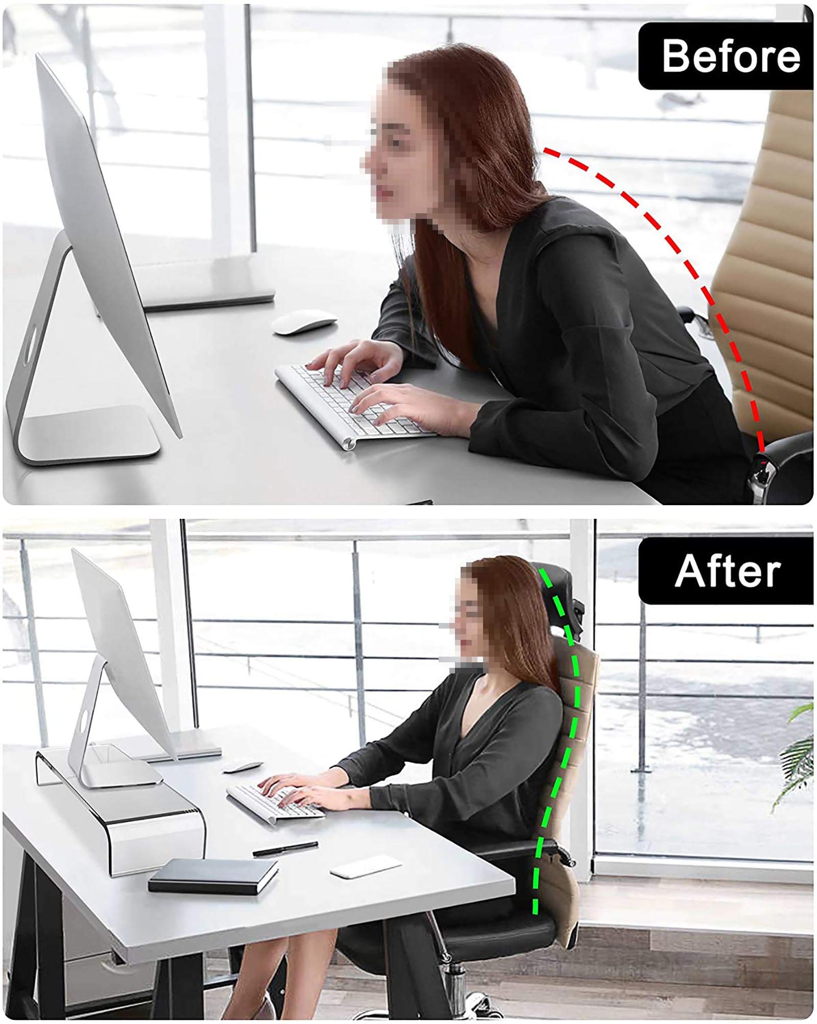 Anti-Cat Clear Acrylic Keyboard Cover for Laptop & Desktop - 20.7x7.9x3.9in Ergonomic Space-Saving Monitor Stand with Durable 0.4in Thick Design | Perfect for Home Office, Gaming Setup & Workspace Organization