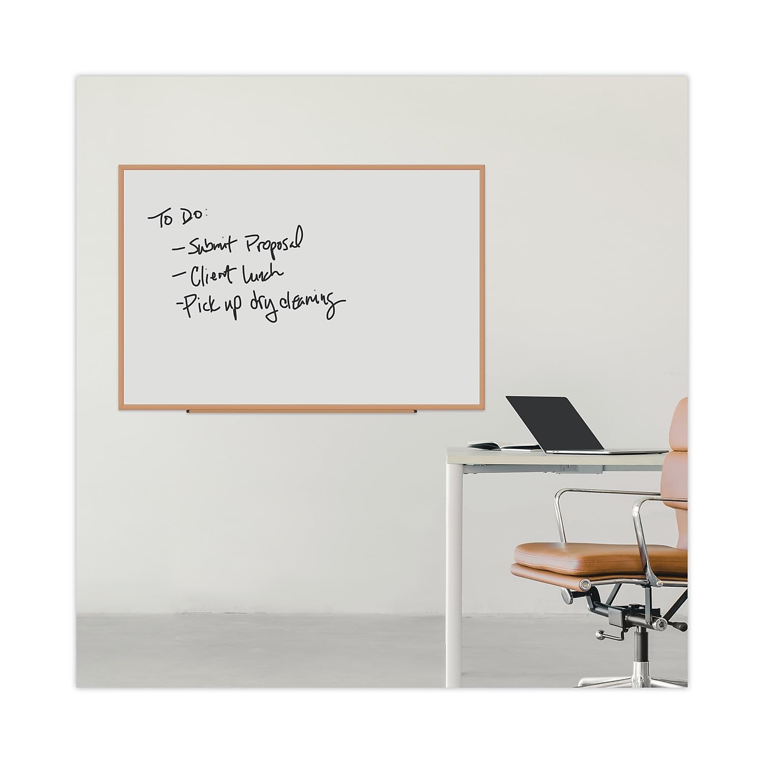 Universal 43621 White Melamine Dry-Erase Board 72x48 Inches with Oak Frame - Perfect for Office Meetings, Classroom Teaching & Home Organization