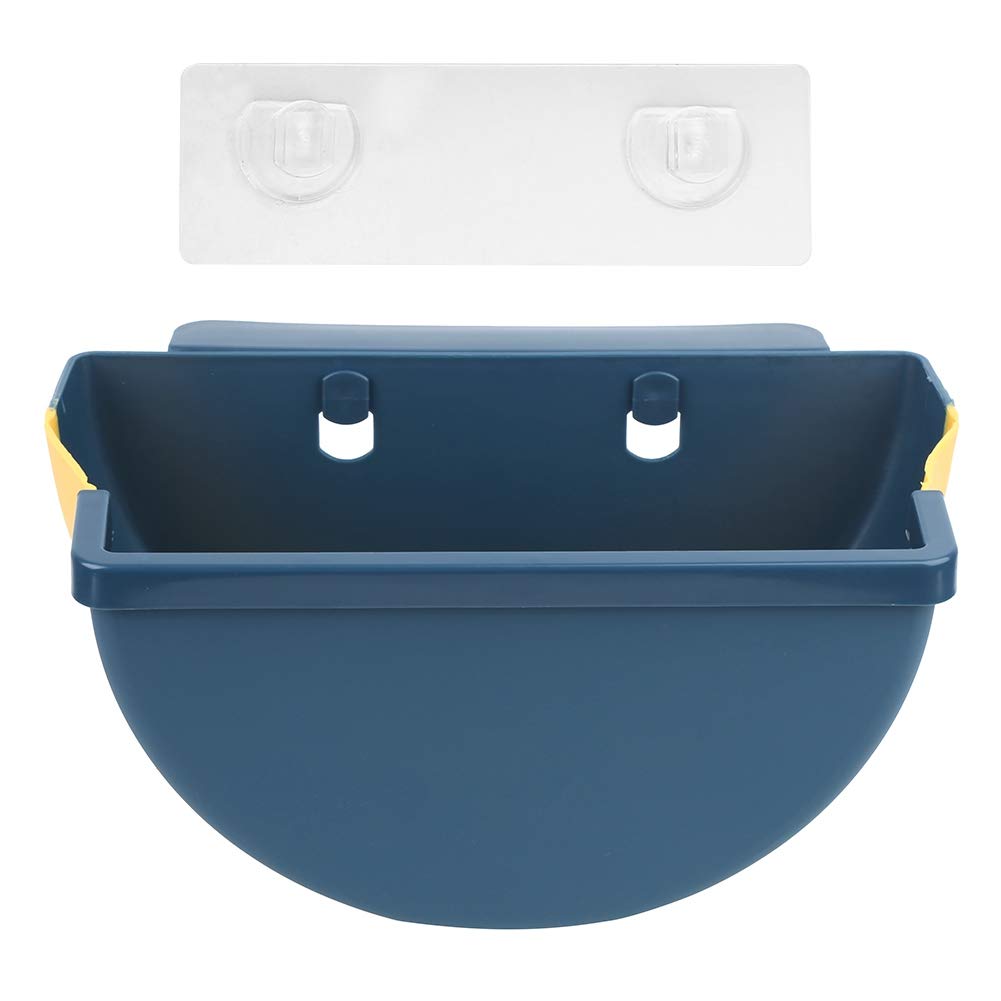 AlvinliteHome Collapsible Hanging Trash Can - Foldable Mini Garbage Bin for Kitchen, Cabinet, Car & Wall Mount - Space Saving Waste Basket (Navy Blue) | Perfect for Small Spaces, RVs, Offices & Bathrooms