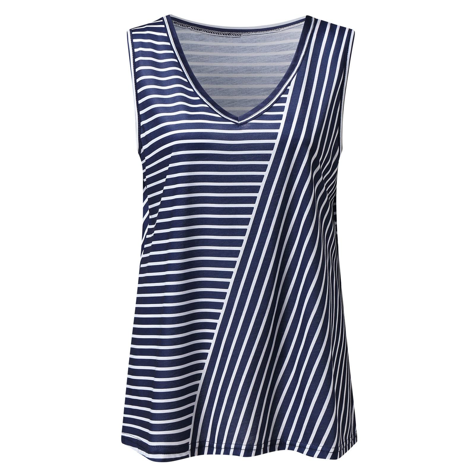 Women's Sexy Casual Summer Tops - Sleeveless V-Neck Tunic Tank Tops for Beach, Vacation & Everyday Wear | Fashionable Summer T-Shirts