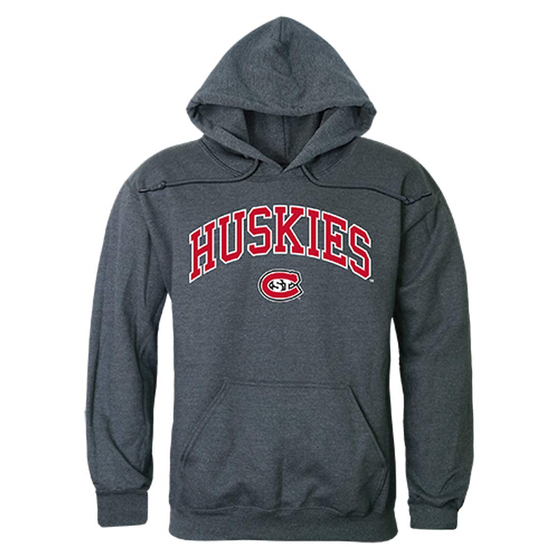 St. Cloud State University Huskies NCAA Campus Pullover Hoodie Sweatshirt - Medium Size, Heather Charcoal - Perfect for Game Day, College Spirit Wear & Casual Comfort