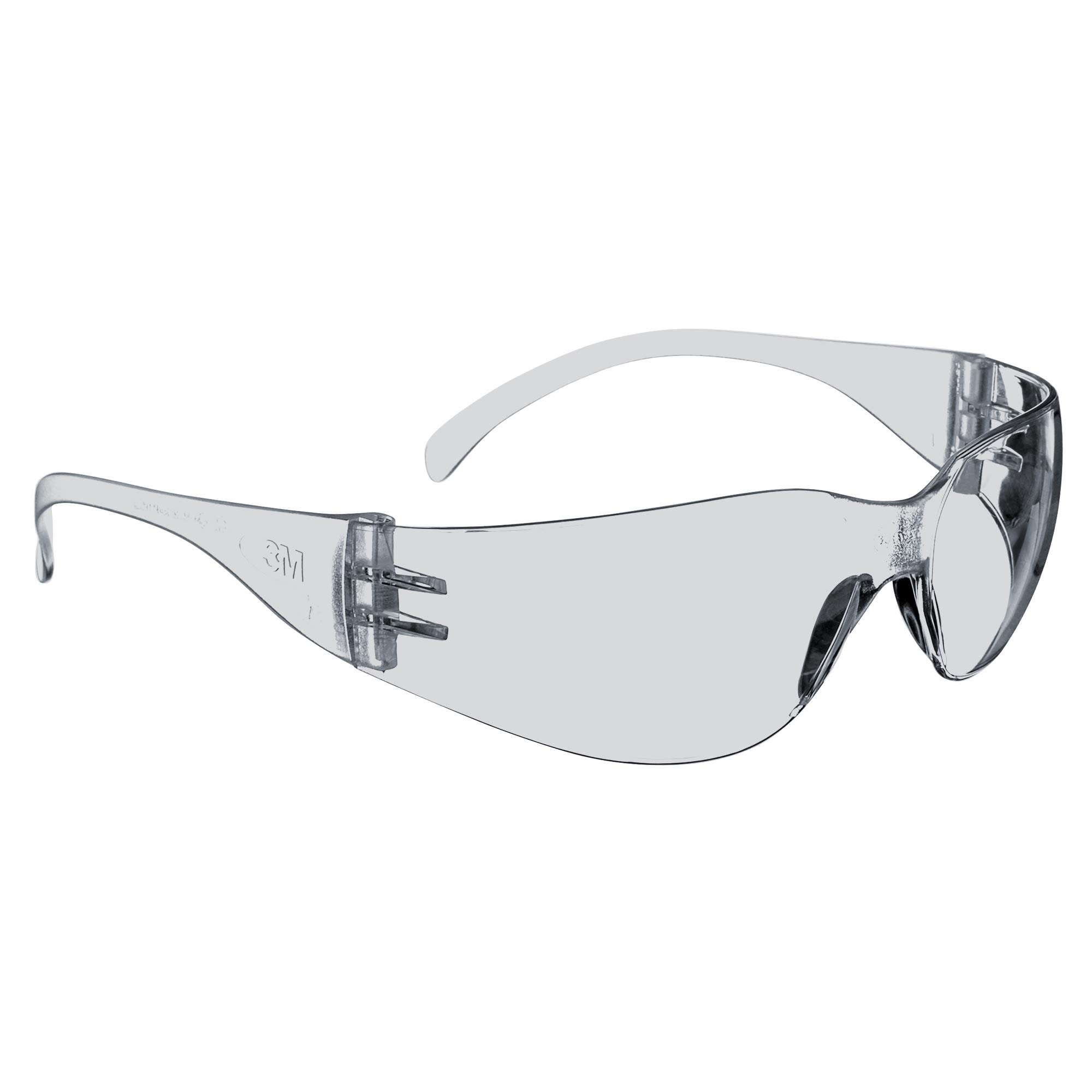 3M Virtua Safety Glasses - ANSI Z87.1 Certified, Clear Hard Coat Lens & Frame, Unisex Protective Eyewear for Indoor/Outdoor Use | Lightweight, Wraparound Design with UVA/UVB/UVC Protection | Ideal for Construction, Lab Work, Woodworking & DIY Projects