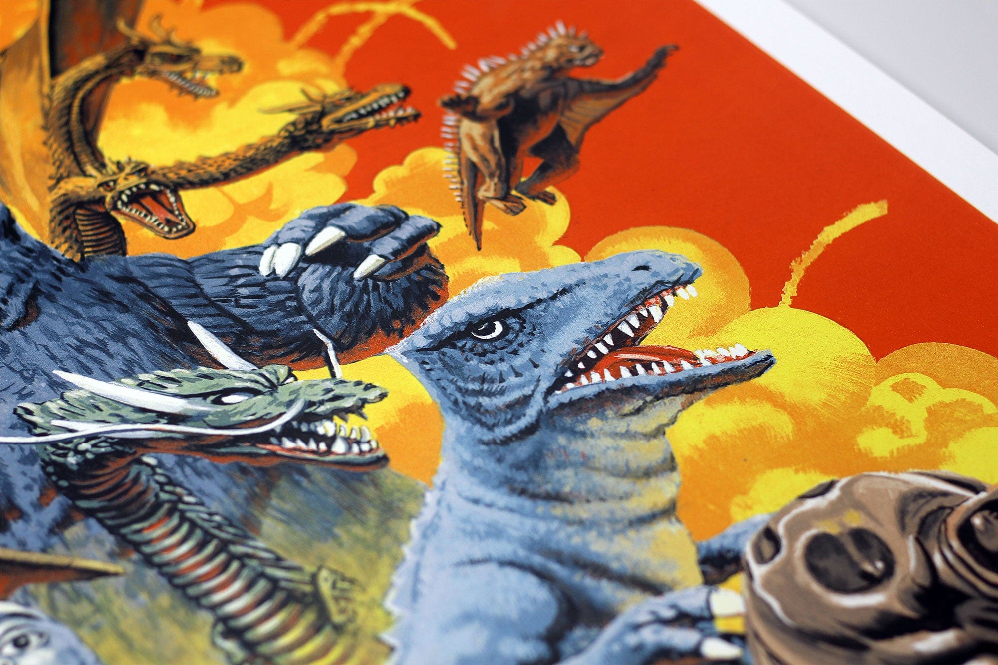 Destroy All Monsters Movie Poster - Classic Kaiju Film Wall Art for Godzilla Fans - Perfect for Home Theater, Game Room & Office Decor
