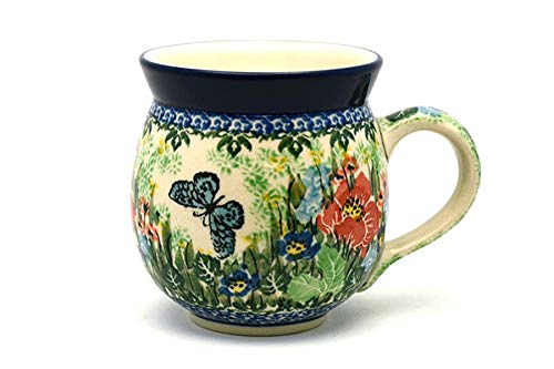 Polish Pottery Mug 11oz Bubble U4553 - Handmade Unikat for Coffee & Tea Lovers
