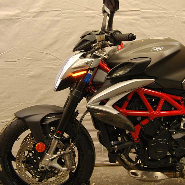 MV Agusta Brutale LED Front Turn Signals - High Visibility Motorcycle Indicators for Enhanced Safety - Perfect for Night Riding and Urban Commuting