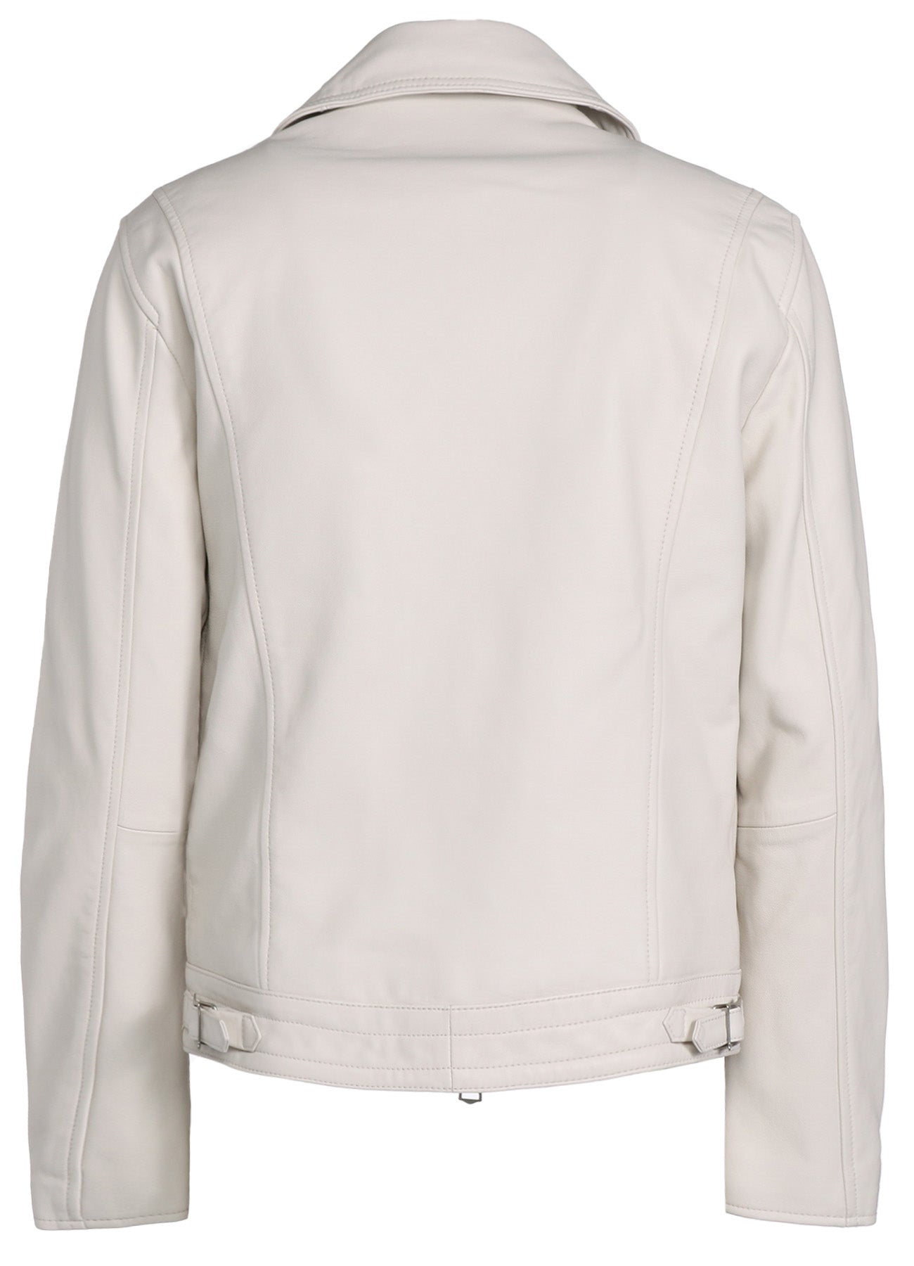 Chrome White Genuine Sheep Leather Double Motorcycle Jacket for Men - Durable Biker Jacket for Riding & Casual Wear