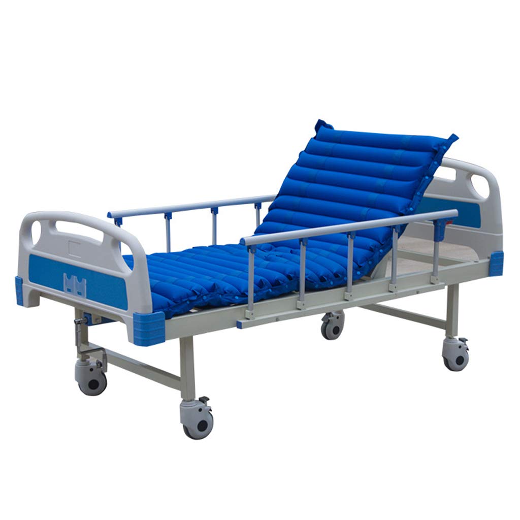 Alternating Pressure Anti-Decubitus Inflatable Mattress with Pump - Blue Inflatable Bed Mattress Pad for Pressure Relief & Comfort - Ideal for Home Care, Hospitals & Elderly Patients