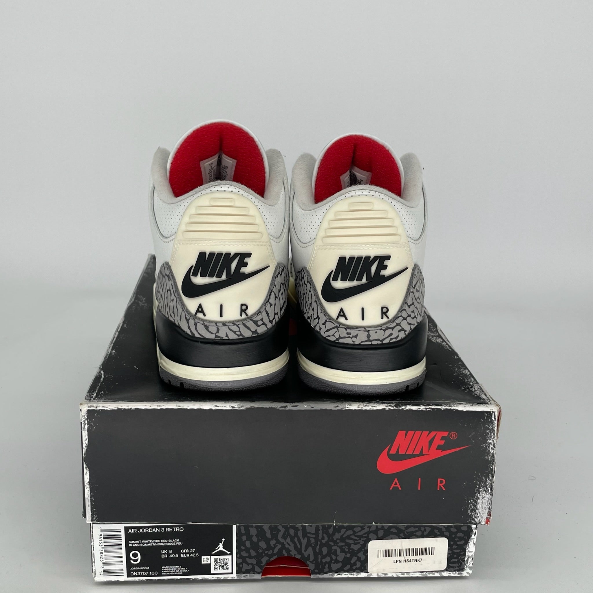 AIR JORDAN 3 REIMAGINED WHITE CEMENT SNEAKERS - MEN'S SIZE 9 (DN3707-100) - Authentic Retro Basketball Shoes for Streetwear & Casual Outfits