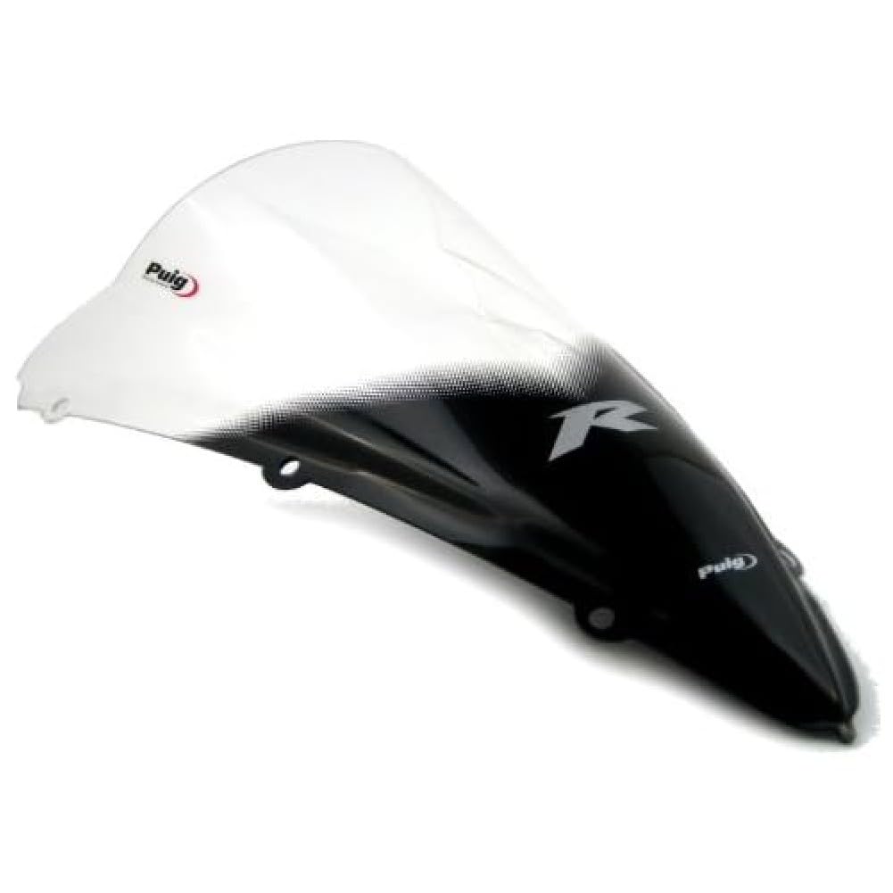 Puig 1650W High-Impact Clear Racing Windscreen - Universal Fit for Motorcycles, Dirt Bikes & ATVs - Enhanced Visibility & Wind Protection for Racing & Street Riding