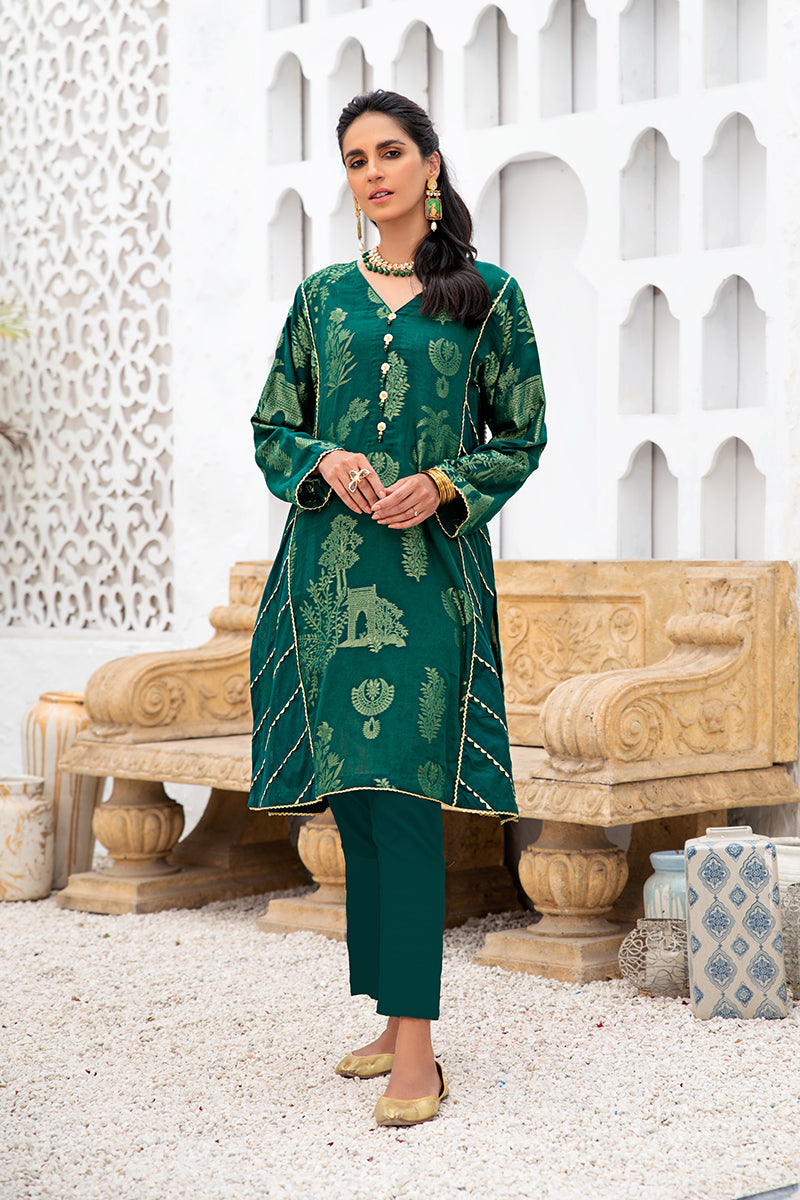 GUL E NAZ Jacquard 2PC Set - Elegant Embroidered Outfit for Women | Perfect for Parties, Weddings & Special Occasions
