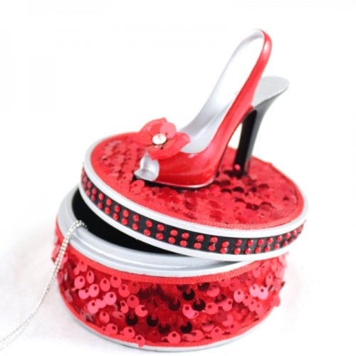 GLAMOUR NITE RED Jewelry Box Organizer - Perfect Gift for Shoe Lovers & Jewelry Storage - Ideal for Closet Organization, Travel & Home Decor
