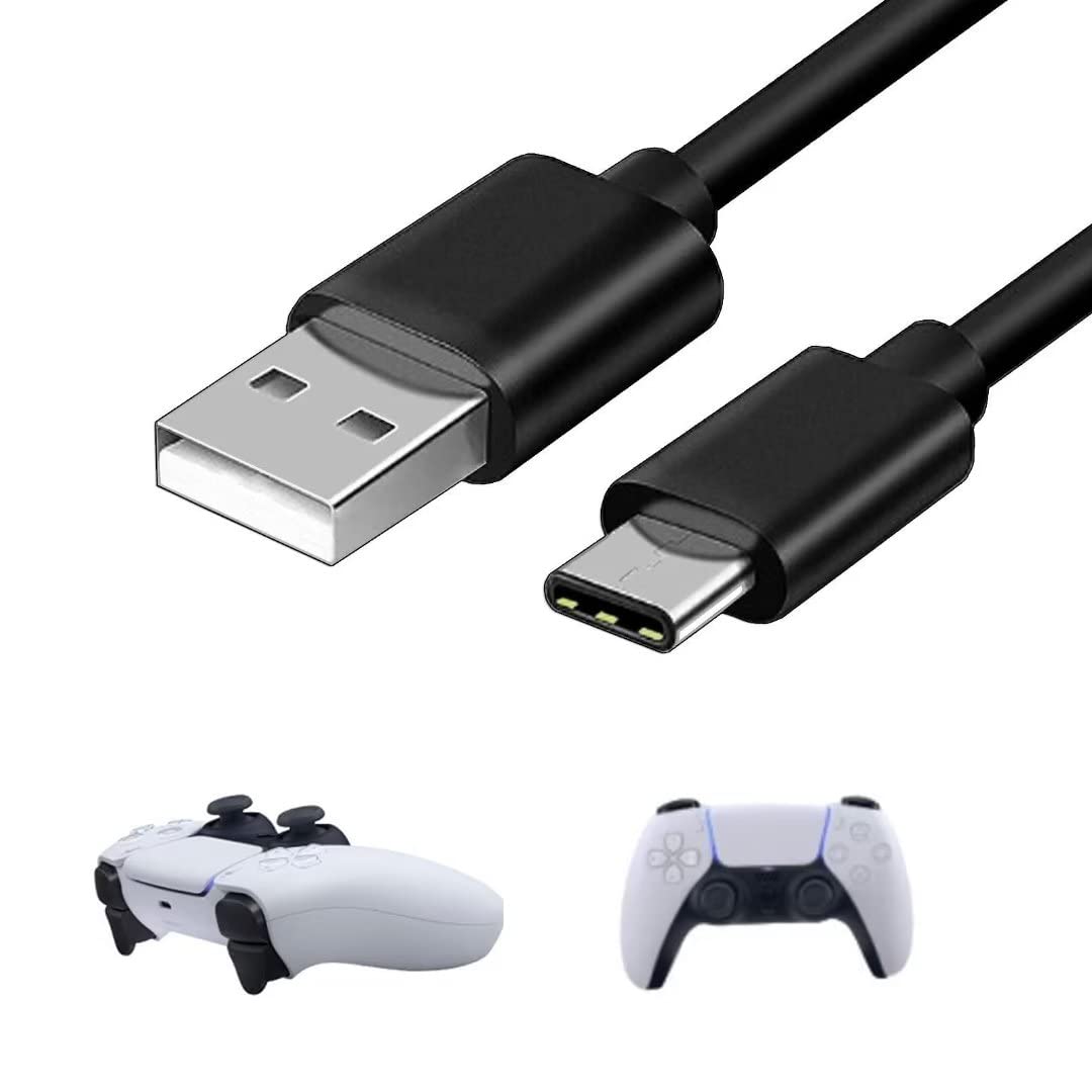 10FT USB-C Fast Charging & Data Sync Cable for PS5 Controller - High-Speed Charging Cord for Gaming, PC, Laptop & Mobile Devices