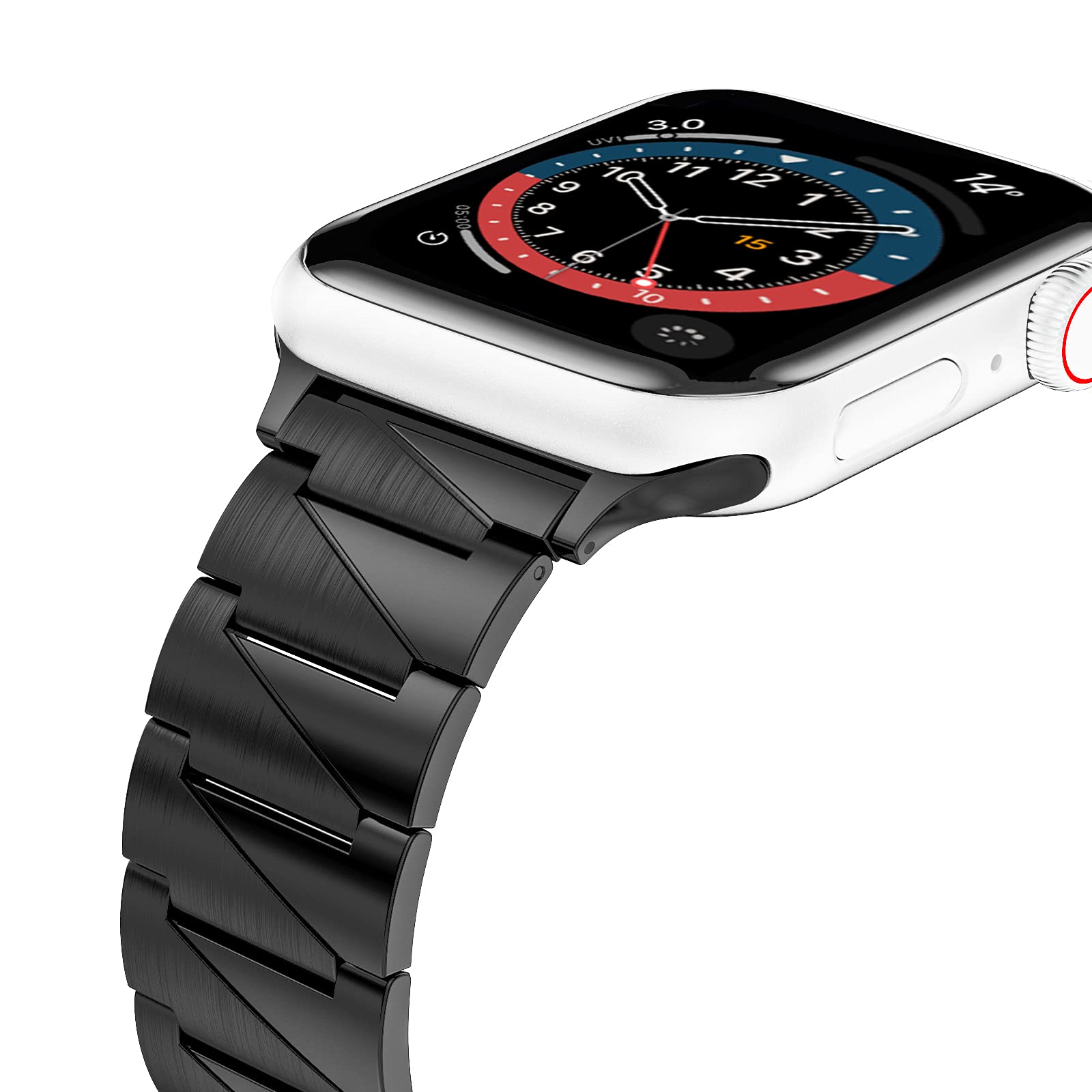 Premium Stainless Steel Apple Watch Band 38mm 40mm 42mm 44mm - Slim Replacement Strap for iWatch Series 9/8/7/6/5/4/3/2/1/SE - Unisex Couples Bracelet for Men & Women - Perfect for Workouts, Office Wear & Everyday Fashion