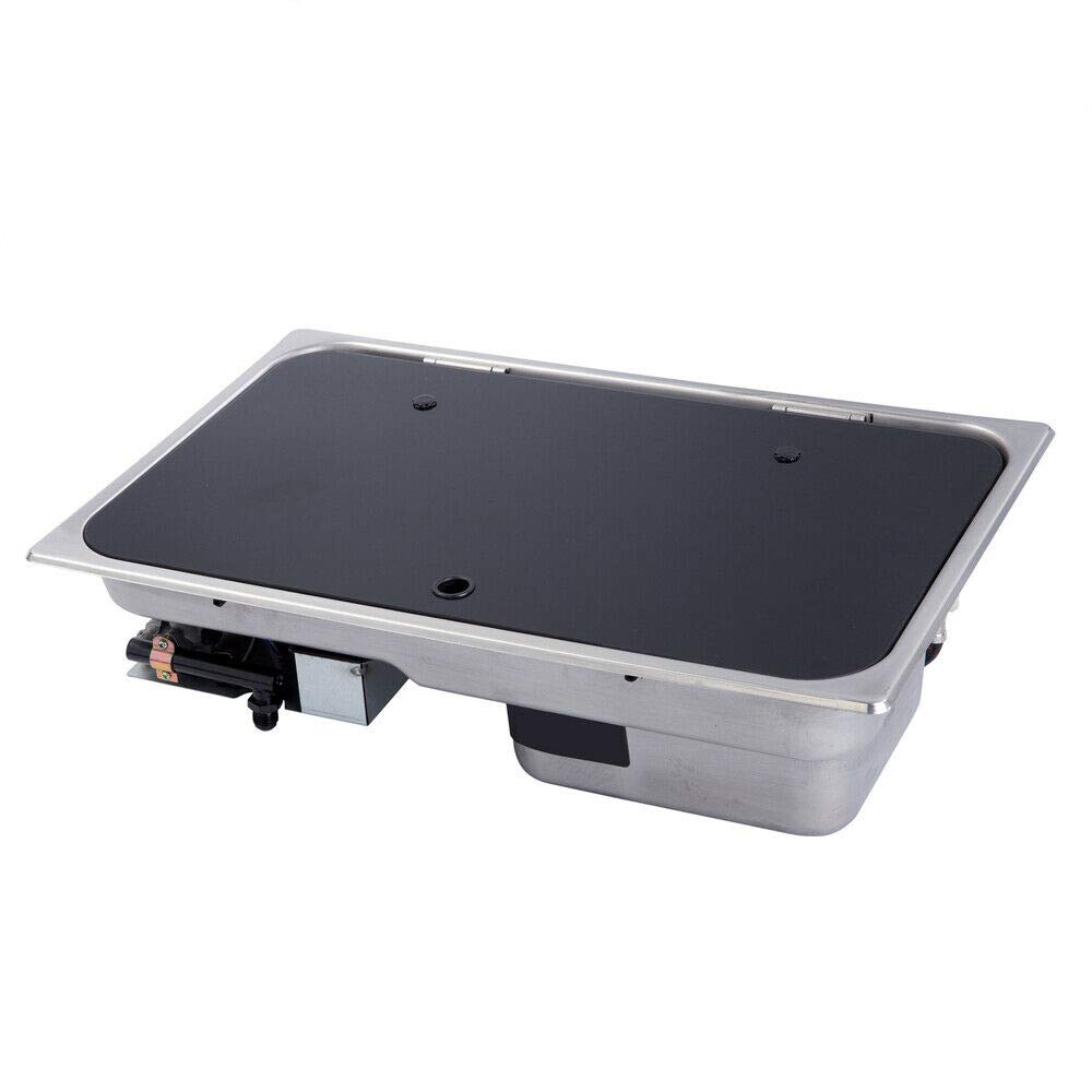 **Portable Gas Stove for Camping & RV - 1 Burner Outdoor Cooktop with Sink Combo & Glass Lid - Perfect for Boating, Caravan, Camper & Outdoor Kitchen**