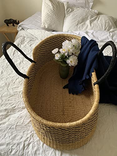 Handmade Non-Toxic Moses Basket Bassinet - Natural Baby Crib for Newborns | Perfect Nursery Bedding & Baby Shower Gift Idea 2024 | Ideal for Co-Sleeping, Travel & Nursery Decor