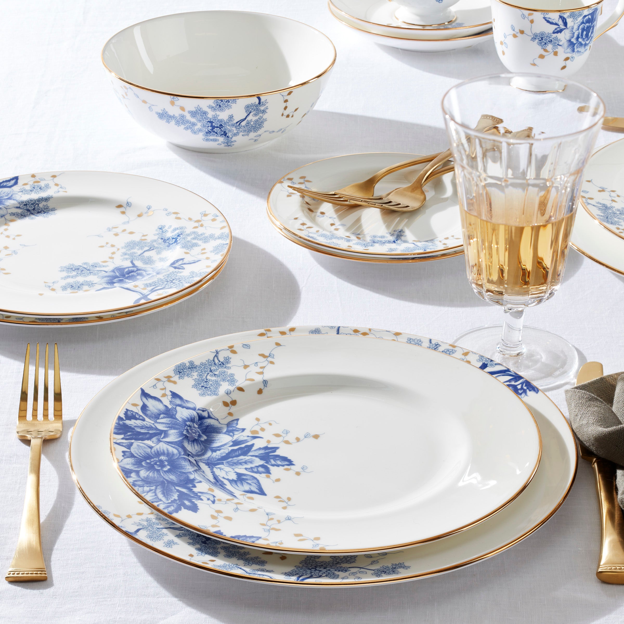 Premium Garden Grove Salad Plate Set - Elegant Porcelain Dinnerware for Fresh Salads, Appetizers & Side Dishes - Perfect for Home Dining, Parties & Restaurant Use