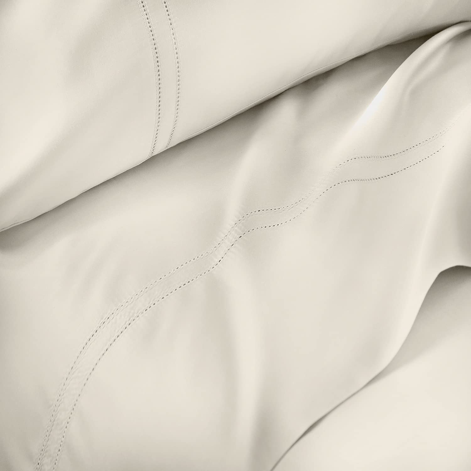 Pure Parima Luxury 100% CEA Certified Egyptian Cotton Sheet Set - Extra-Long Staple, Cool & Breathable Bedding - Ultra Soft Full Size Sheets with Flat Sheet, Fitted Sheet & 2 Pillowcases (Linen) - Perfect for Hot Sleepers & Luxury Bedroom Decor