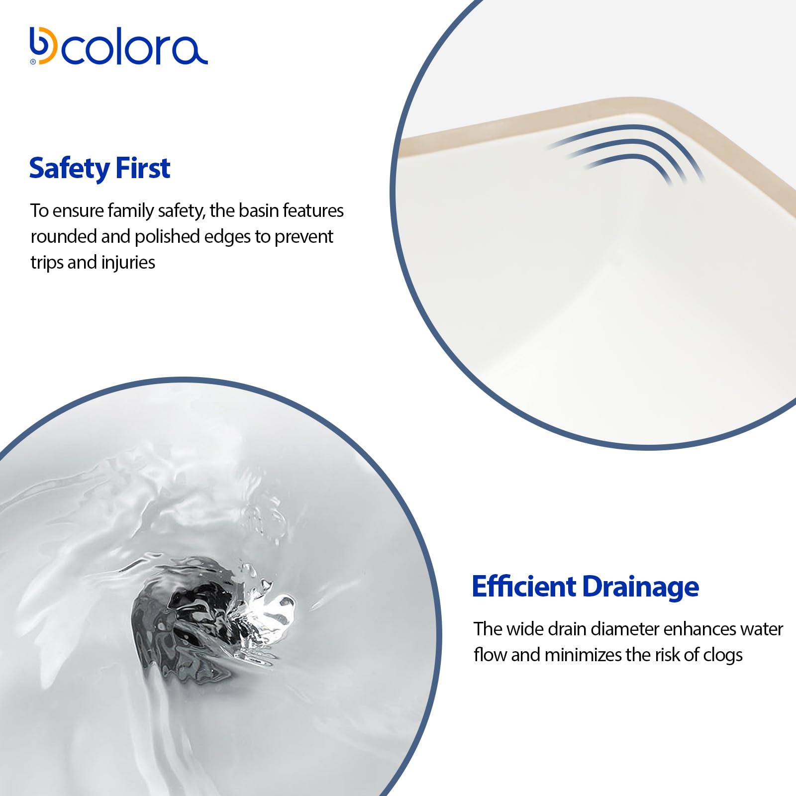 Dcolora 16x12 Inch White Porcelain Undermount Bathroom Sink - Rectangular Ceramic Vessel Sink with Overflow for Vanity Countertop - Perfect for Modern Bathroom Renovation and Small Space Design