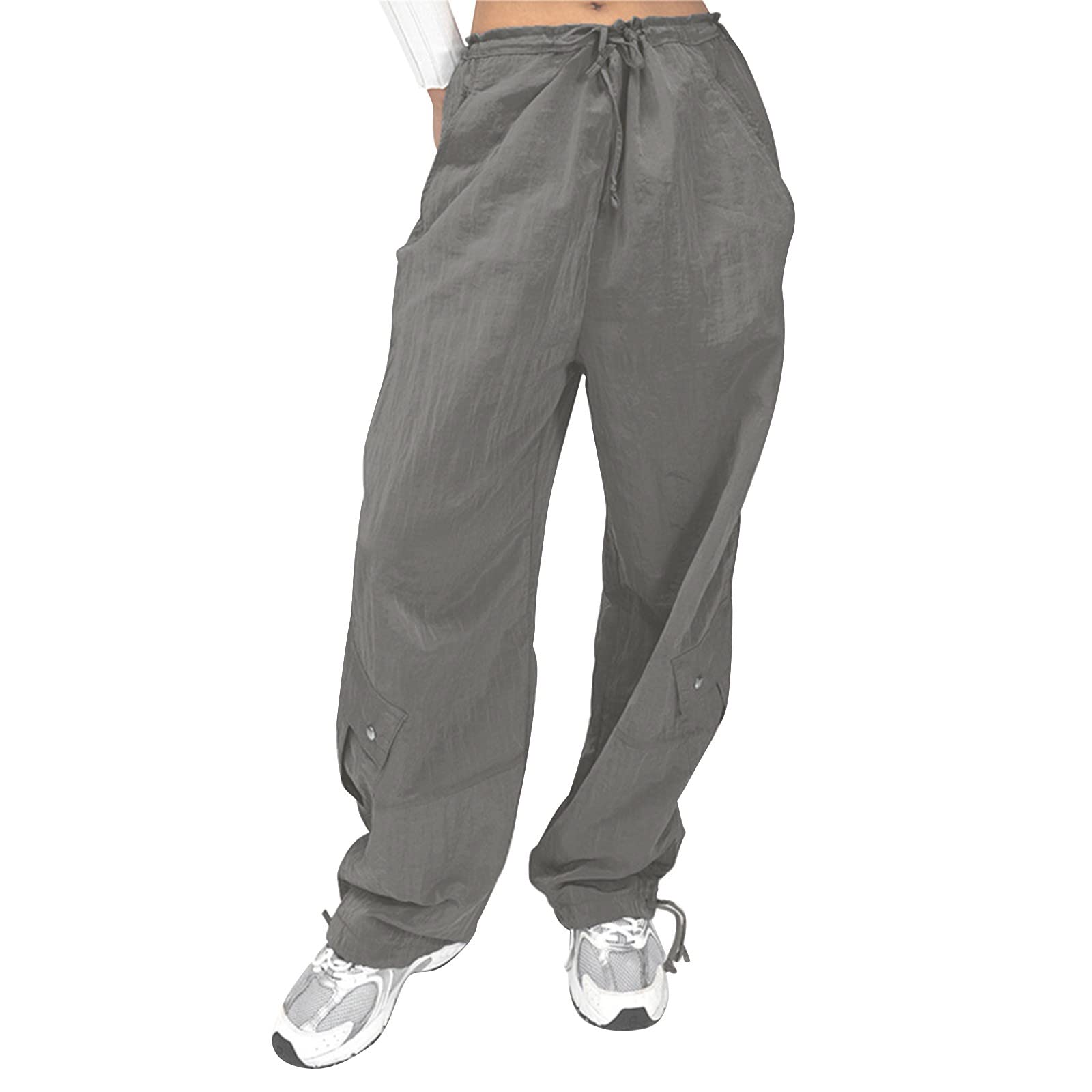 Women's High Waist Wide Leg Pants - Textured Casual & Office Trousers for Work, Lounge & Everyday Wear