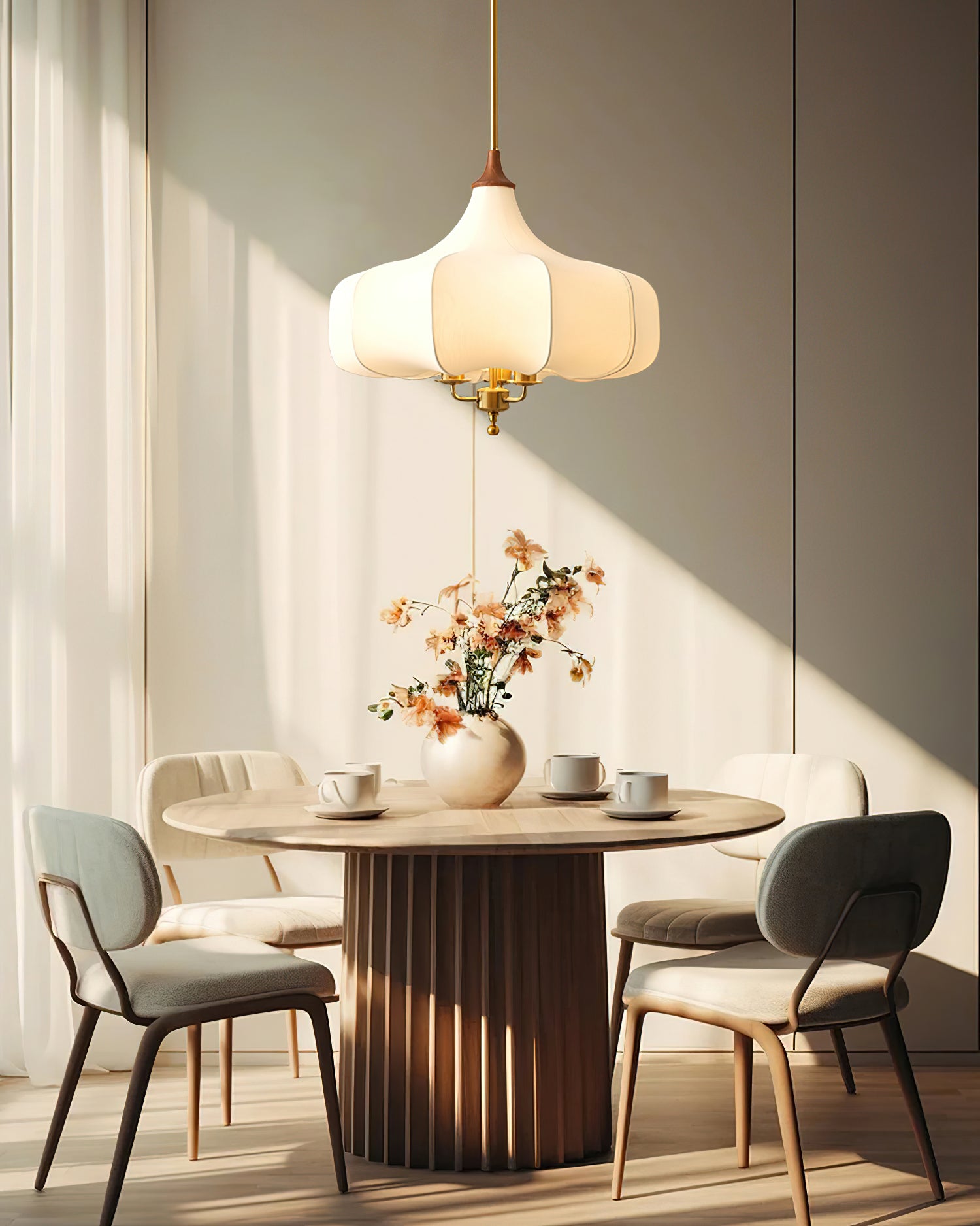 Elegant Aurora Bloom Pendant Light - Modern Crystal Glass Ceiling Lamp for Dining Room, Kitchen Island & Bedroom Decor - Dimmable LED Hanging Light Fixture