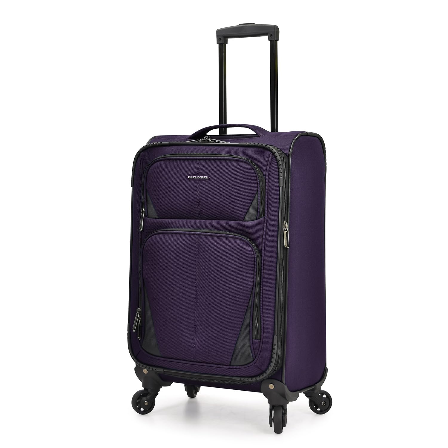 Expandable 22-Inch Purple Softside Spinner Luggage for Travel - Lightweight Carry-On Suitcase with 360° Wheels | Perfect for Airplane, Business Trips & Weekend Getaways