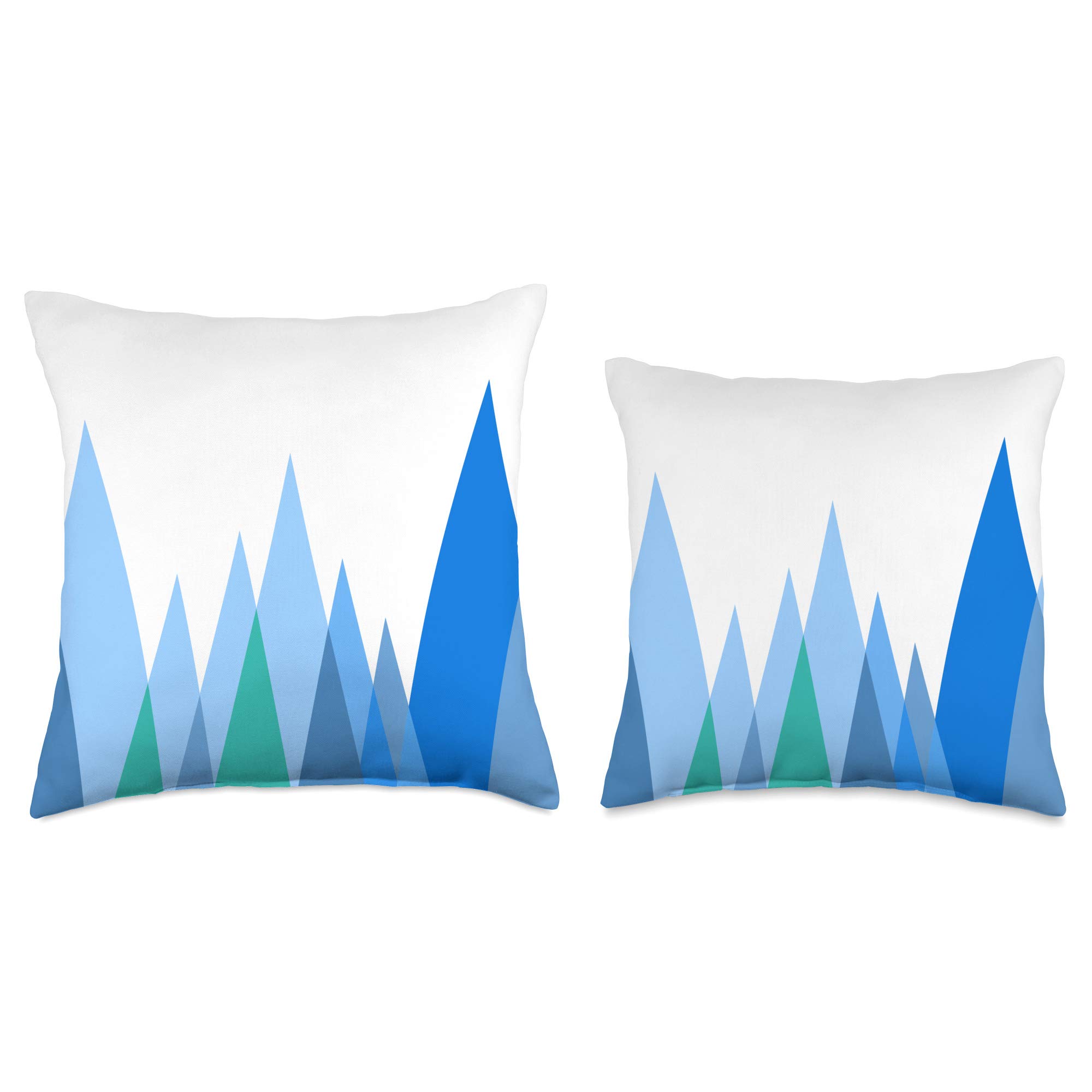 Camping Throw Pillows 16x16 - Geometric Nature Forest Triangle Design Outdoor Decor, Perfect Camper Gifts for Women & Travel Enthusiasts - Great for RV, Cabin, Tent Camping & Home Decor