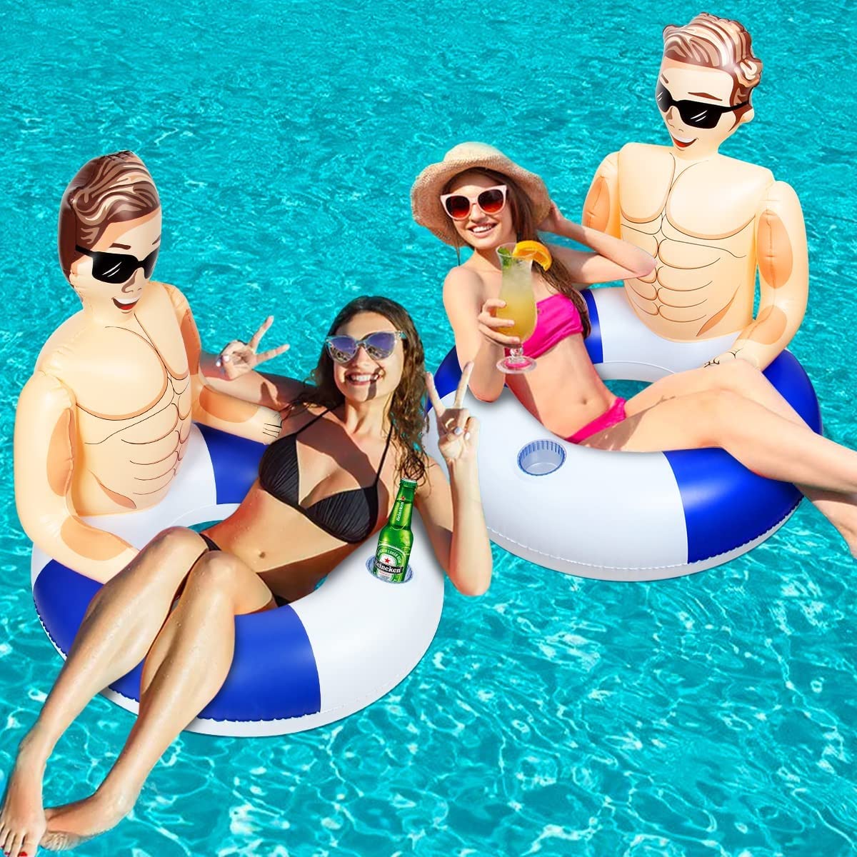 **Premium Silph PLC Pool Float - Inflatable Swim Ring with Cup Holder for Adults & Kids - Perfect for Pool Parties, Relaxation & Lifeguard Fun**    *(Use for summer pool parties, beach vacations, backyard relaxation, or lifeguard-themed events!)*
