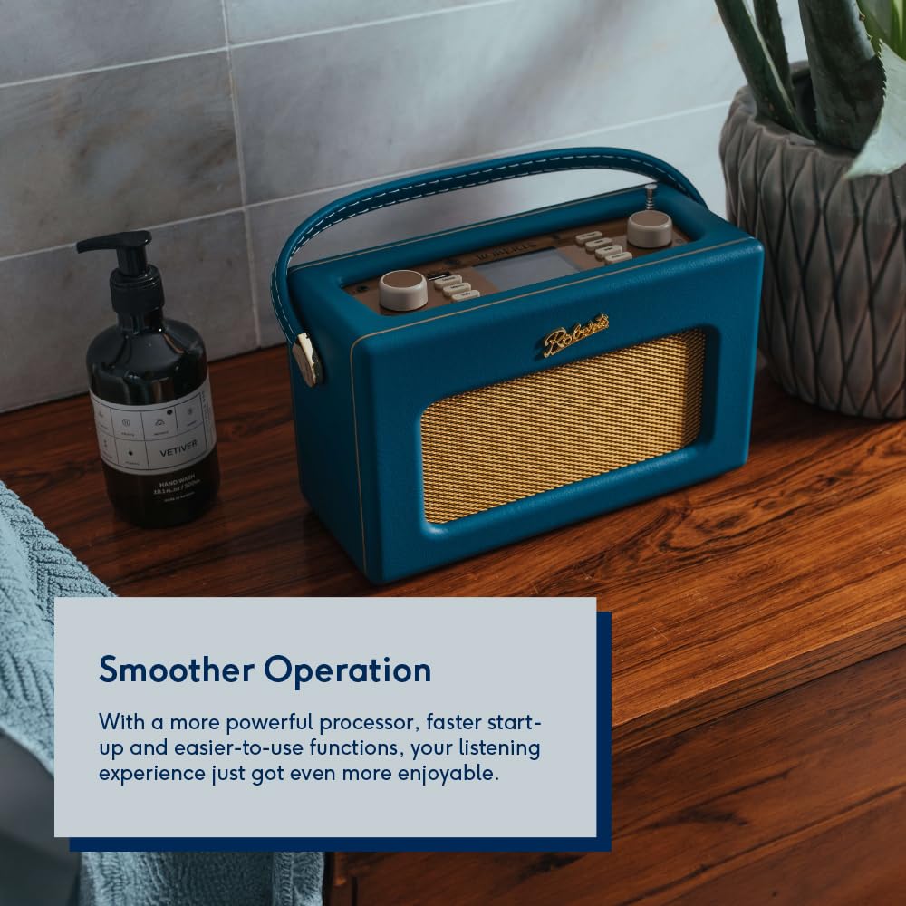 Roberts Revival iSTREAML FM/DAB/DAB+/Internet/Bluetooth Radio - Teal Blue Portable Digital Radio for Home, Office, and Outdoor Use