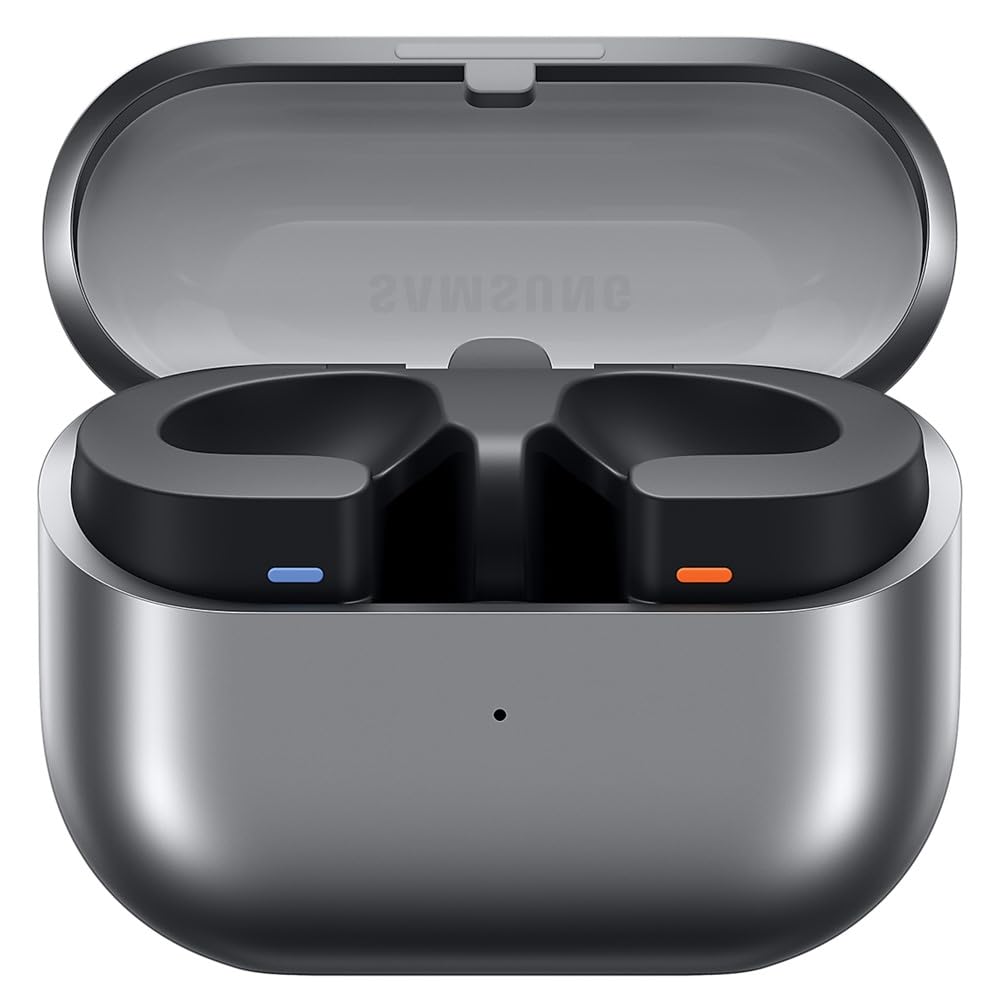 SAMSUNG Galaxy Buds 3 AI True Wireless Bluetooth Earbuds with Active Noise Cancellation, 360 Audio & Real-Time Interpreter | Open Type Fit, Touch Control | Silver (Renewed US Version) - Perfect for Workouts, Commuting & Travel