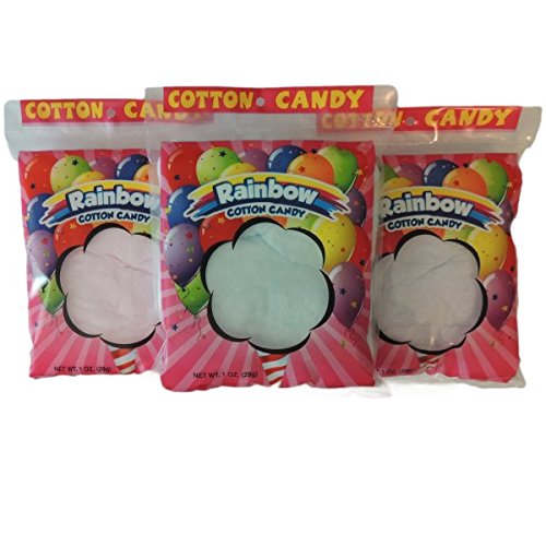 Rainbow Cotton Candy - 12 Pack of 1 oz Bags for Parties, Carnivals & Sweet Treats | Fluffy, Colorful & Delicious
