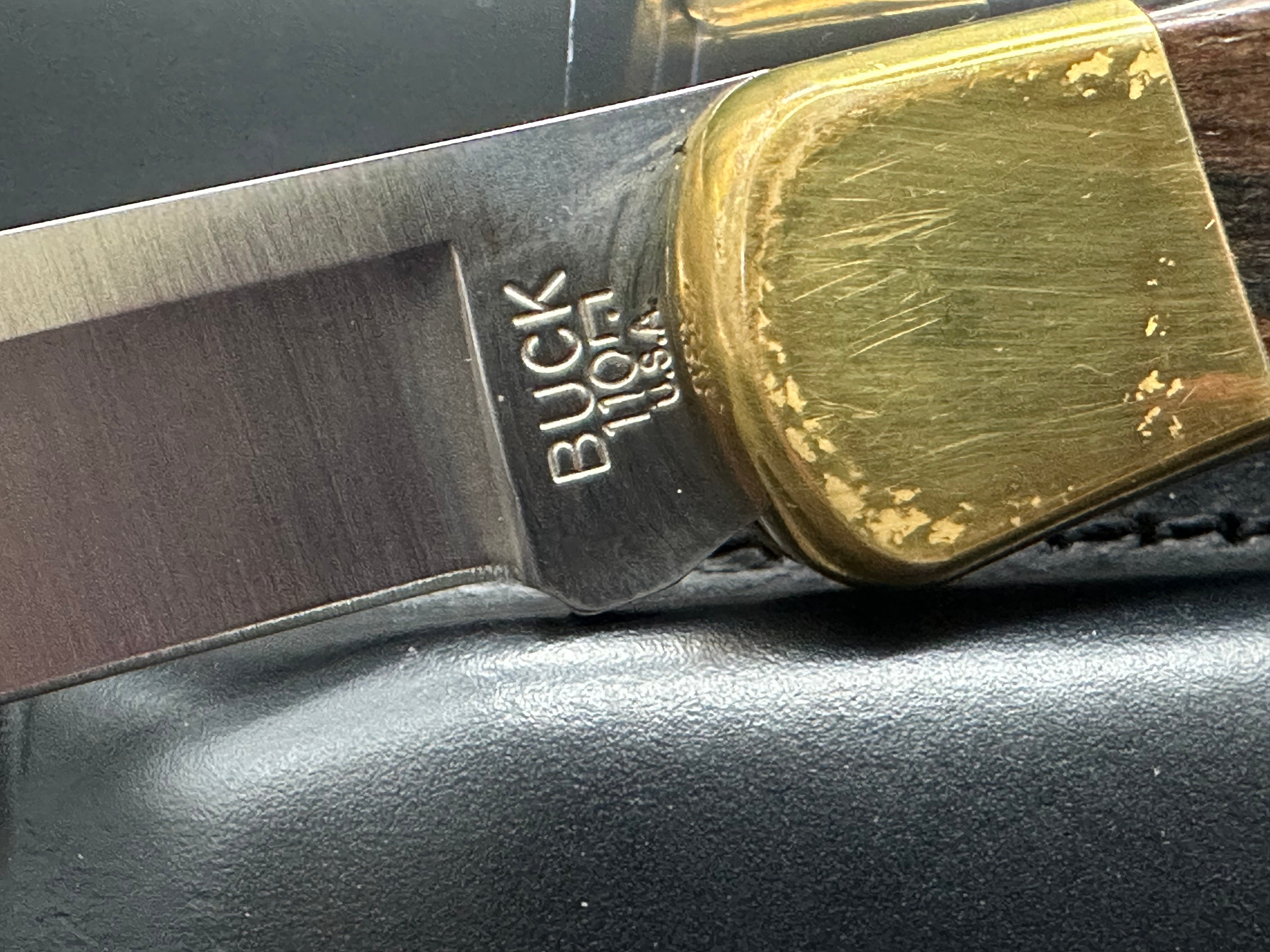 Buck 110 Folding Hunter Knife - Premium Stainless Steel Blade, Genuine Wood Handle - Ideal for Camping, Hunting & Outdoor Adventures