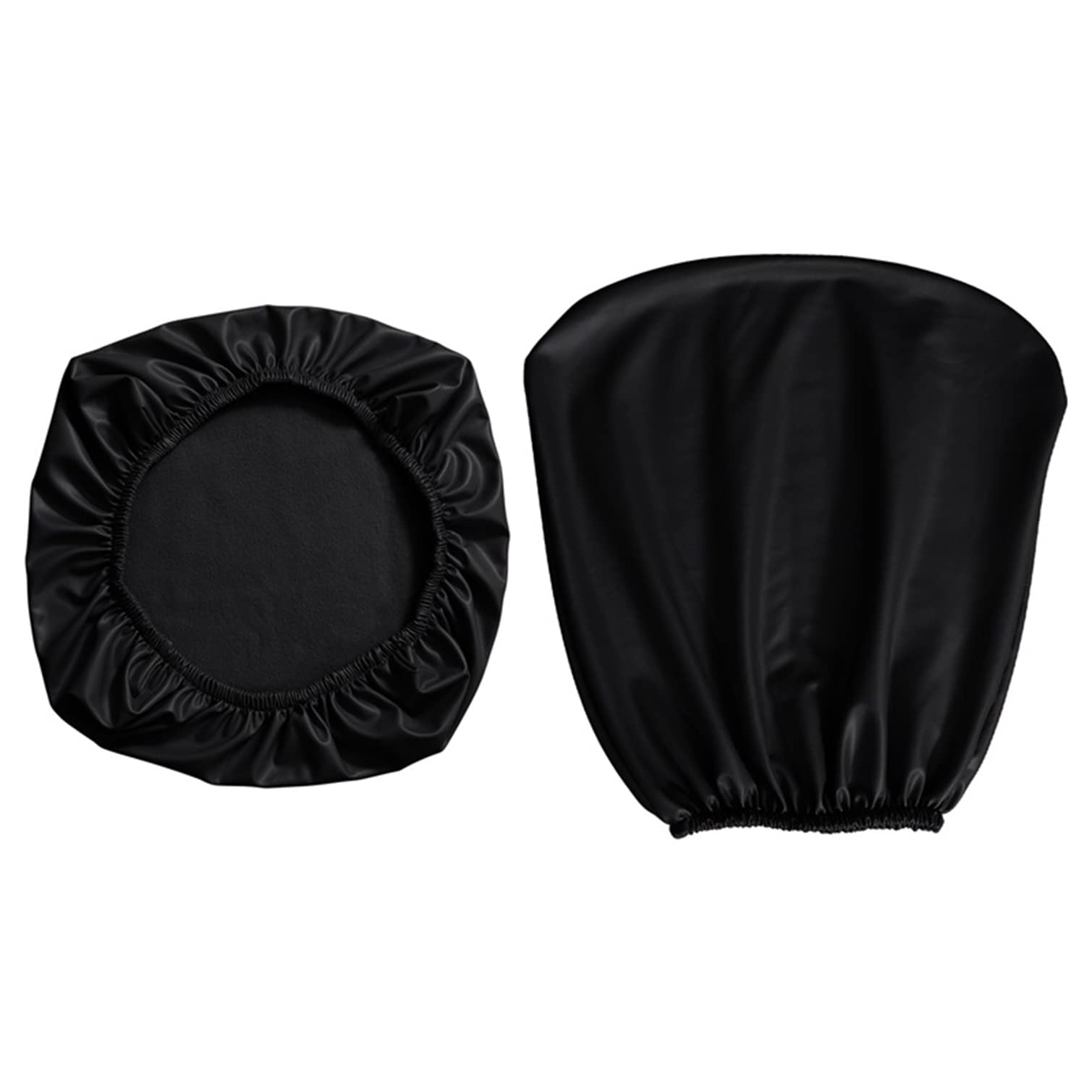 YOPOIY PU Leather Office Chair Cover - Waterproof Computer Chair Slipcover, High Stretch Removable Chair Protector for Universal Rotating Chairs (Black, One Size) - Perfect for Home Office, Gaming & Workspace Protection