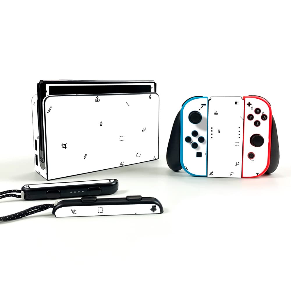 MightySkins Protective Vinyl Decal Wrap Cover for Nintendo Switch OLED - Pixel Pattern Design | Durable, Customizable Skin | Easy to Apply & Remove | Made in USA | Perfect for Gaming, Travel & Personalization