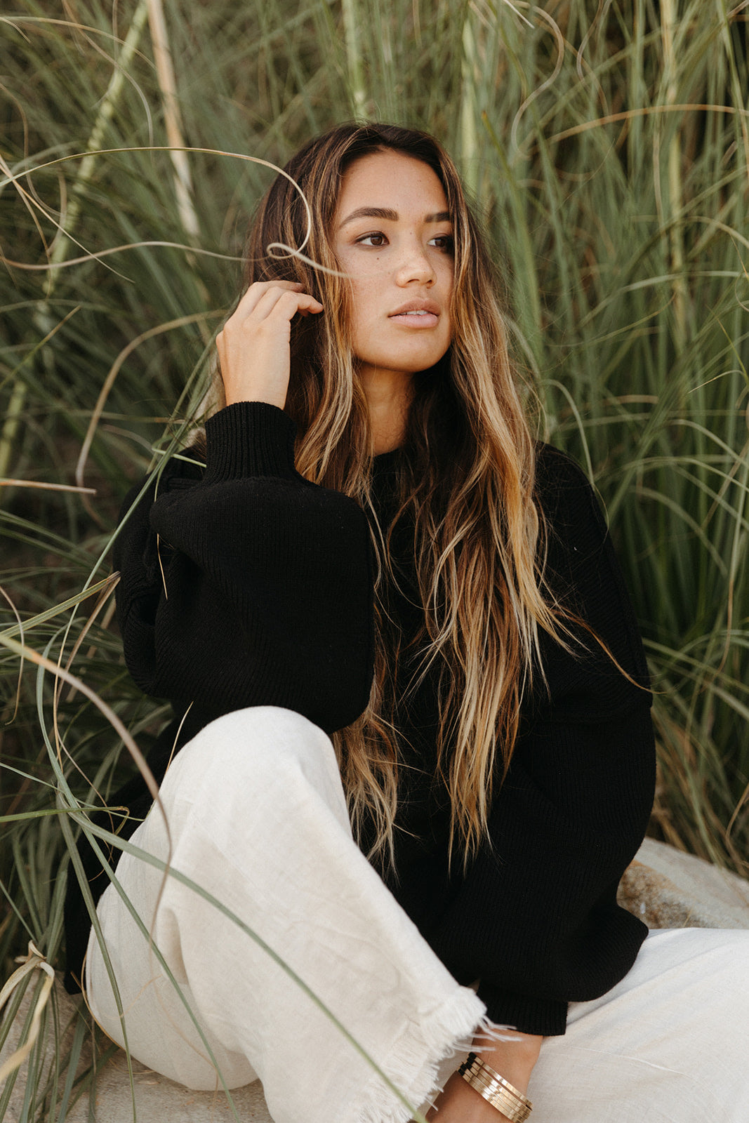 Chloé Oversized Knit Sweater for Women | Soft Chunky Cable Knit Pullover | Winter Warm Casual Wear | Perfect for Holiday Parties & Cozy Nights