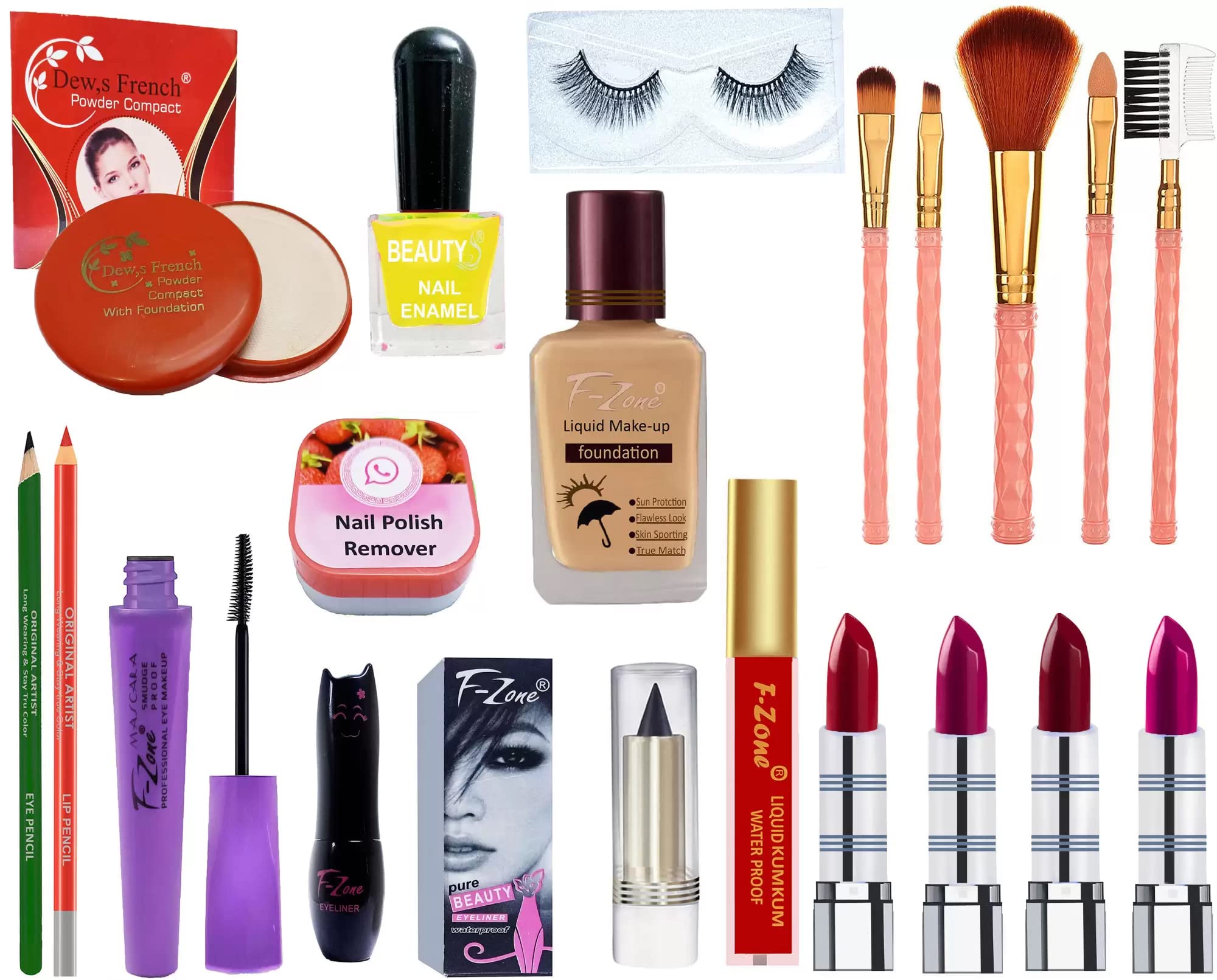 Glowing Makeup Kit - 20 Piece Professional Makeup Set with Brushes & Cosmetics (KST242) | Perfect for Daily Use, Party Makeup & Gift Giving