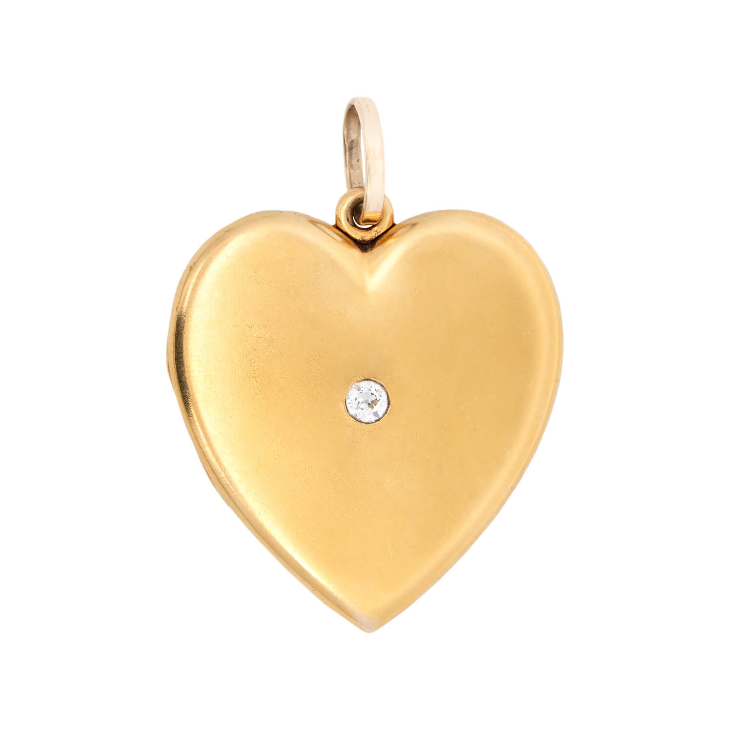 Victorian 14K Gold Mine Cut Diamond Heart Locket Necklace - Vintage Antique Jewelry for Women, Romantic Gift for Valentine's Day, Anniversary & Special Occasions