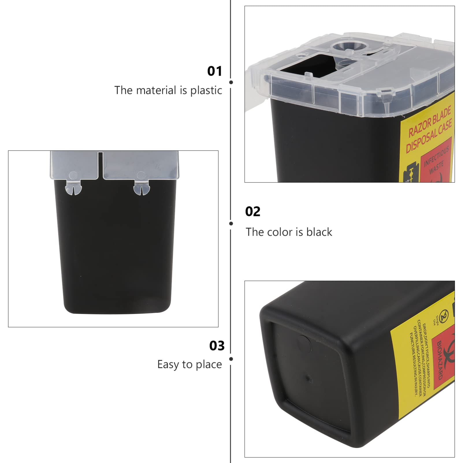 Uonlytech Razor Blade Disposal Case - Safe Blade Bank & Storage Container for Men's Shavers & Salon Use | Travel-Friendly Razor Blade Disposal Solution for Home, Barber Shop & On-the-Go Grooming