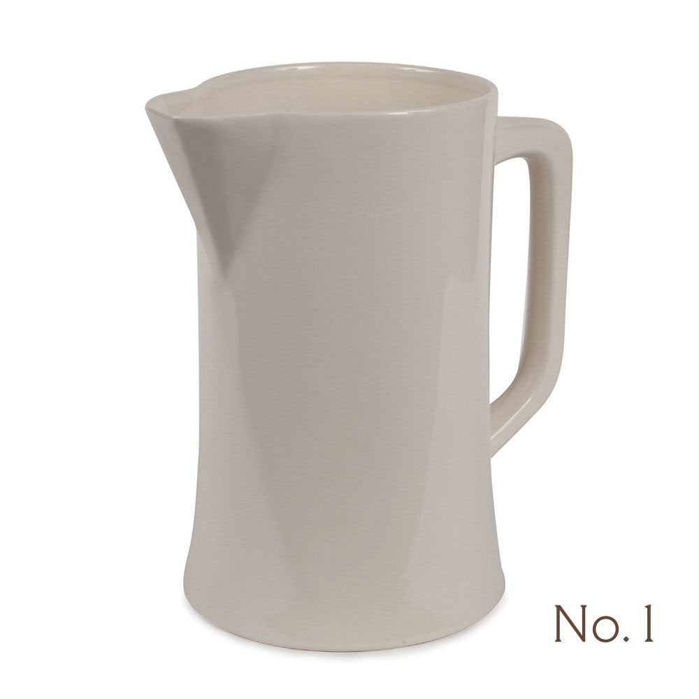 Premium Stoneware Pitcher - Elegant Creamware Design for Milk, Juice & Water - Perfect for Farmhouse Kitchen & Dining Table Decor