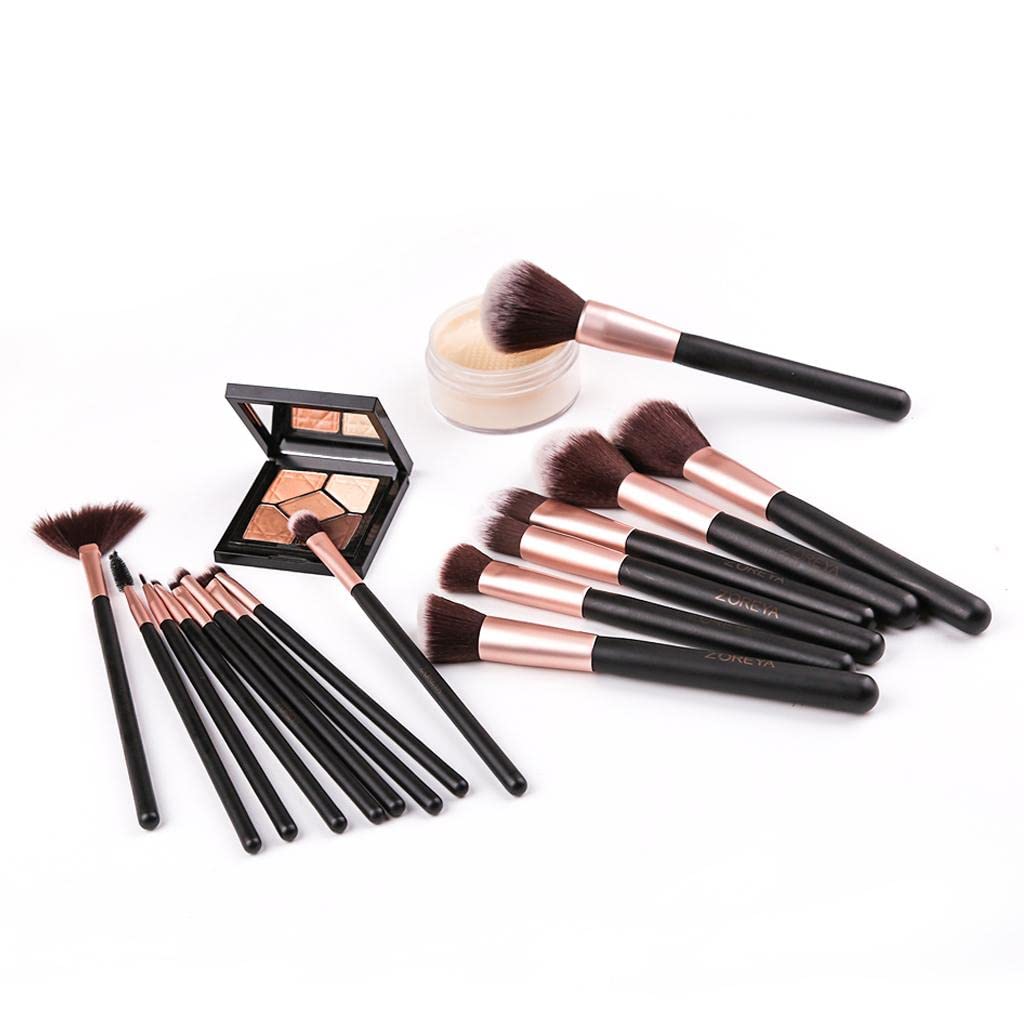 Trendy Retail® 16 Piece Professional Makeup Brush Set with Travel Case - Perfect for Eyeshadow, Blush, Foundation & Powder Application - Ideal for Home, Travel & Professional Makeup Artists