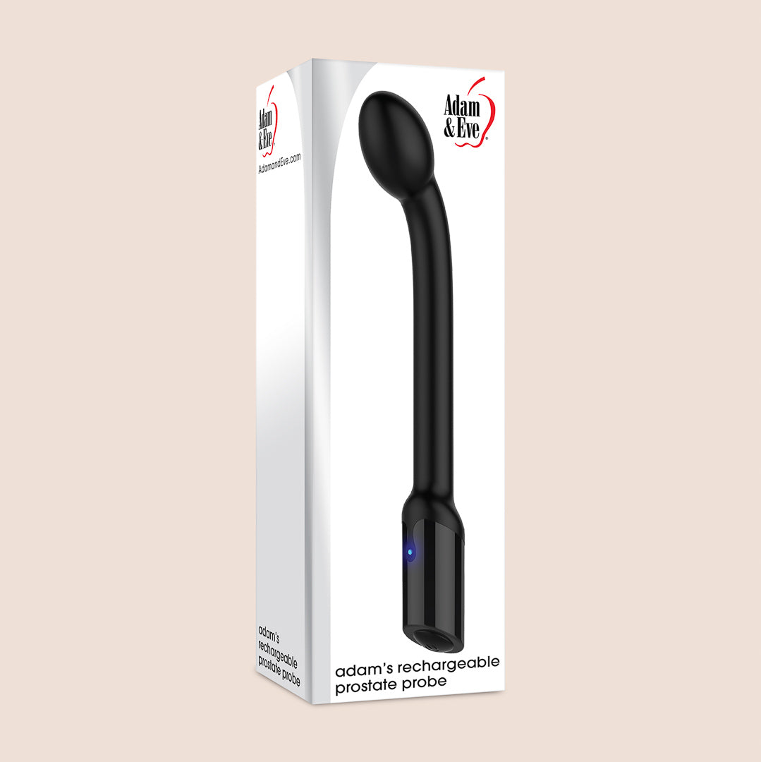 Adams Rechargeable Prostate Massager with 10 Vibration Modes - Waterproof Anal Stimulator for Men | Perfect for Solo Play, Couples Use & Prostate Health Therapy