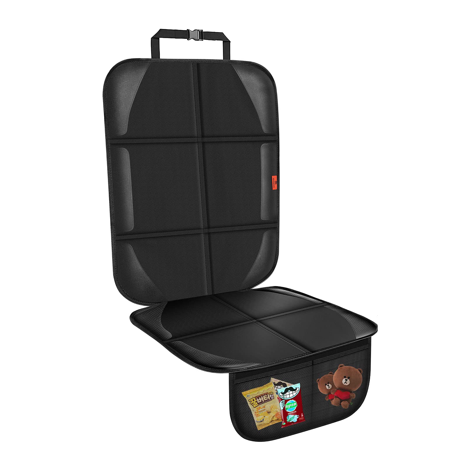 Waterproof 600D Fabric Car Seat Protector for Baby & Pets - Durable Auto Seat Cover with 2 Storage Pockets (1 Pack) | Perfect for Child Safety, Pet Protection & Vehicle Interior Care