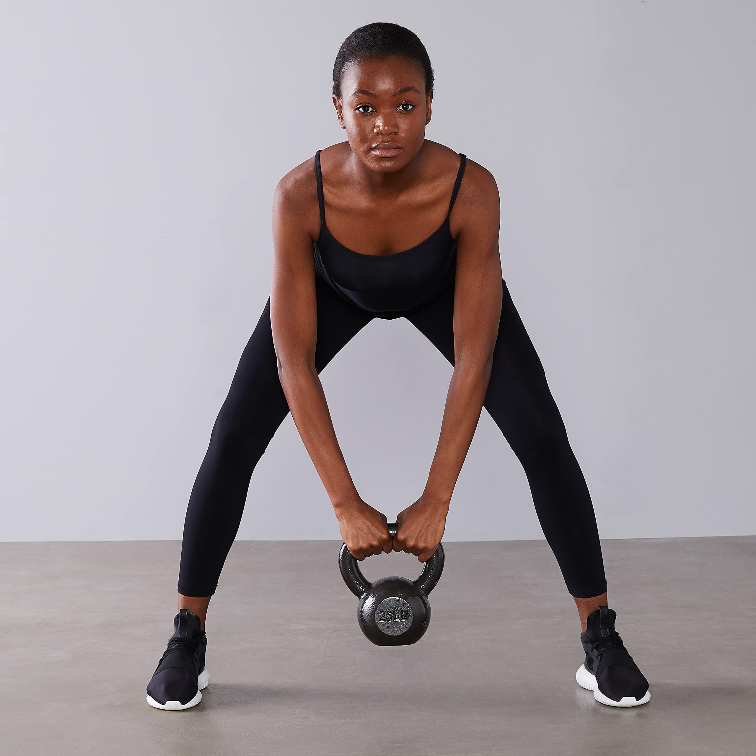 Amazon Basics Cast Iron Kettlebell - 5-50 lbs Weight Options for Home Gym, Strength Training & CrossFit Workouts | Durable Iron Construction with Textured Grip | Ideal for Fitness, Weight Loss & Muscle Building