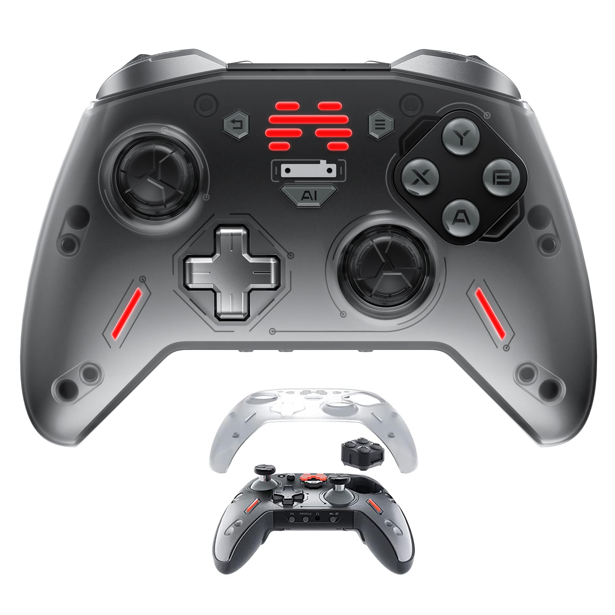 BEITONG Zeus 2 Elite Wireless Gaming Controller for PC, Windows, Steam Deck, Android, Nintendo Switch - Customizable Module, Optical Buttons, 1000mAh Battery, Motion Control, Vibration Triggers (Galaxy Black) - Perfect for FPS, RPG and Mobile Gaming