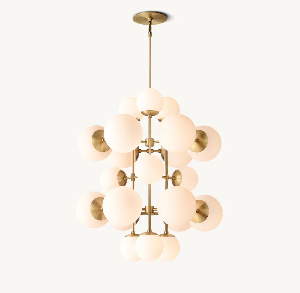 Elegant Cirque Tall Chandelier - Modern Crystal Ceiling Light Fixture for Dining Room, Living Room & Bedroom | Perfect for Home Decor & Wedding Venues