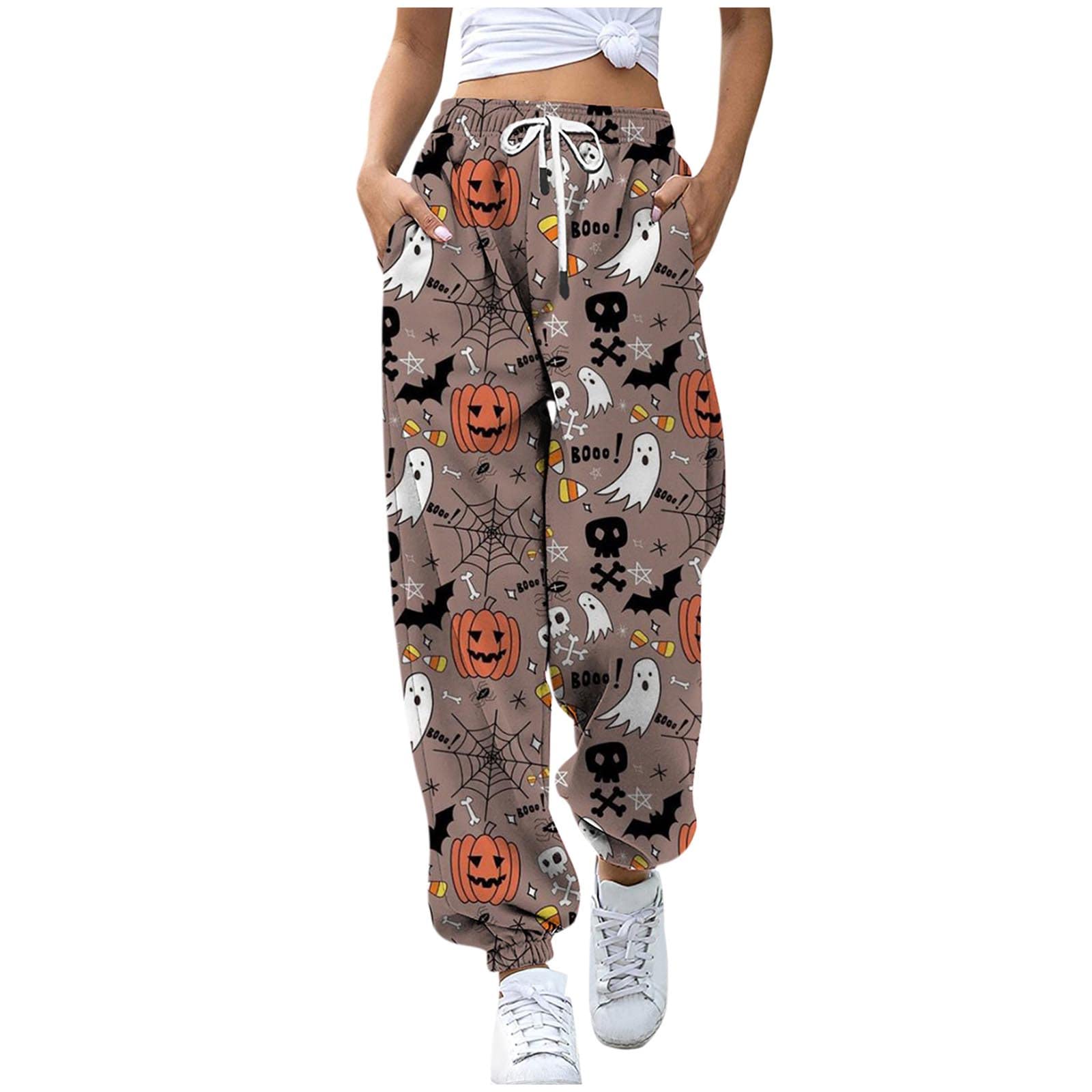 YDKZYMD Women's 3D Printed Jogger Pants - Funny Halloween Graphic Sweatpants, Unisex Loose Fit Trousers for Sports & Casual Wear - Perfect for Gym, Running, Lounge & Halloween Costumes