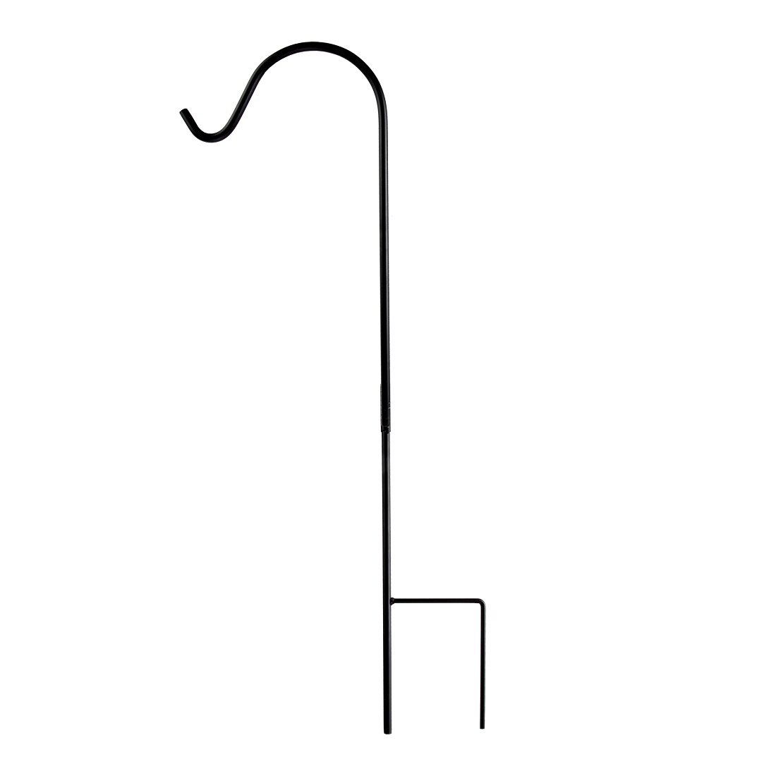 Home-X 48-Inch Adjustable Steel Shepherds Hook for Hanging Planters, Bird Feeders, Mason Jars, Solar Lights & Lanterns – Heavy Duty Garden Hook for Outdoor Decor & Pest Control (Perfect for Patio, Yard & Garden Decoration)